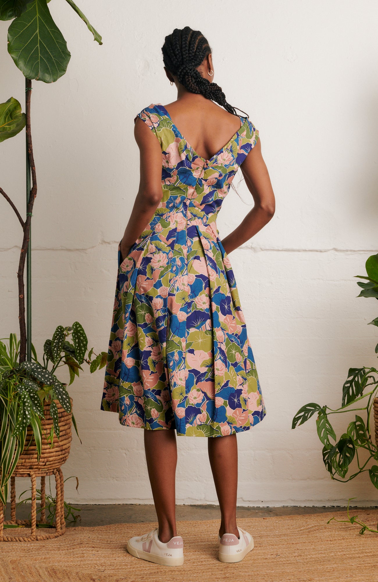 Image of Florence Lotus Flower Dress Carryover - Dress