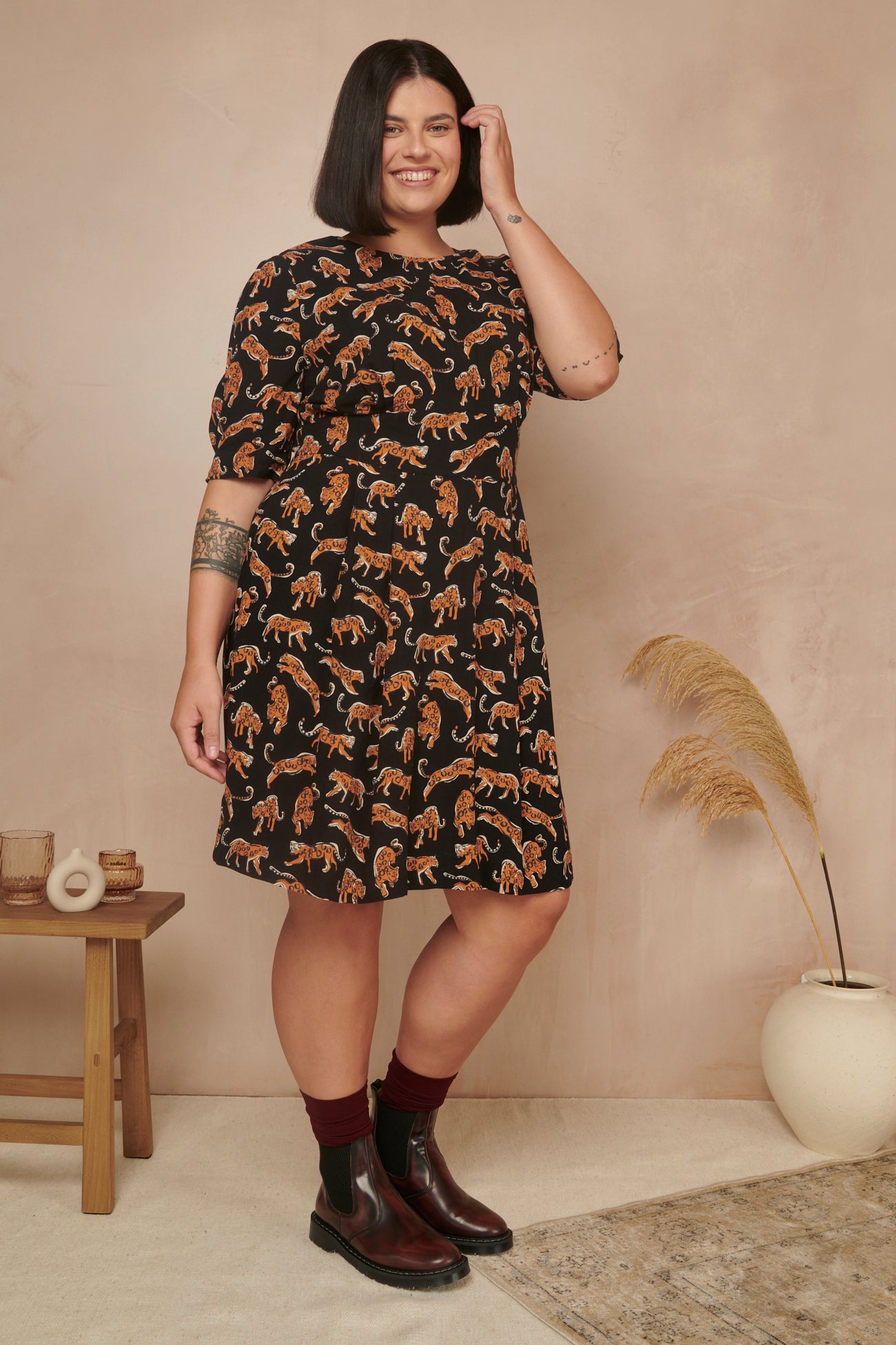 Image of Meredith Leaping Leopards Dress Autumn/Winter 2023 - Dress