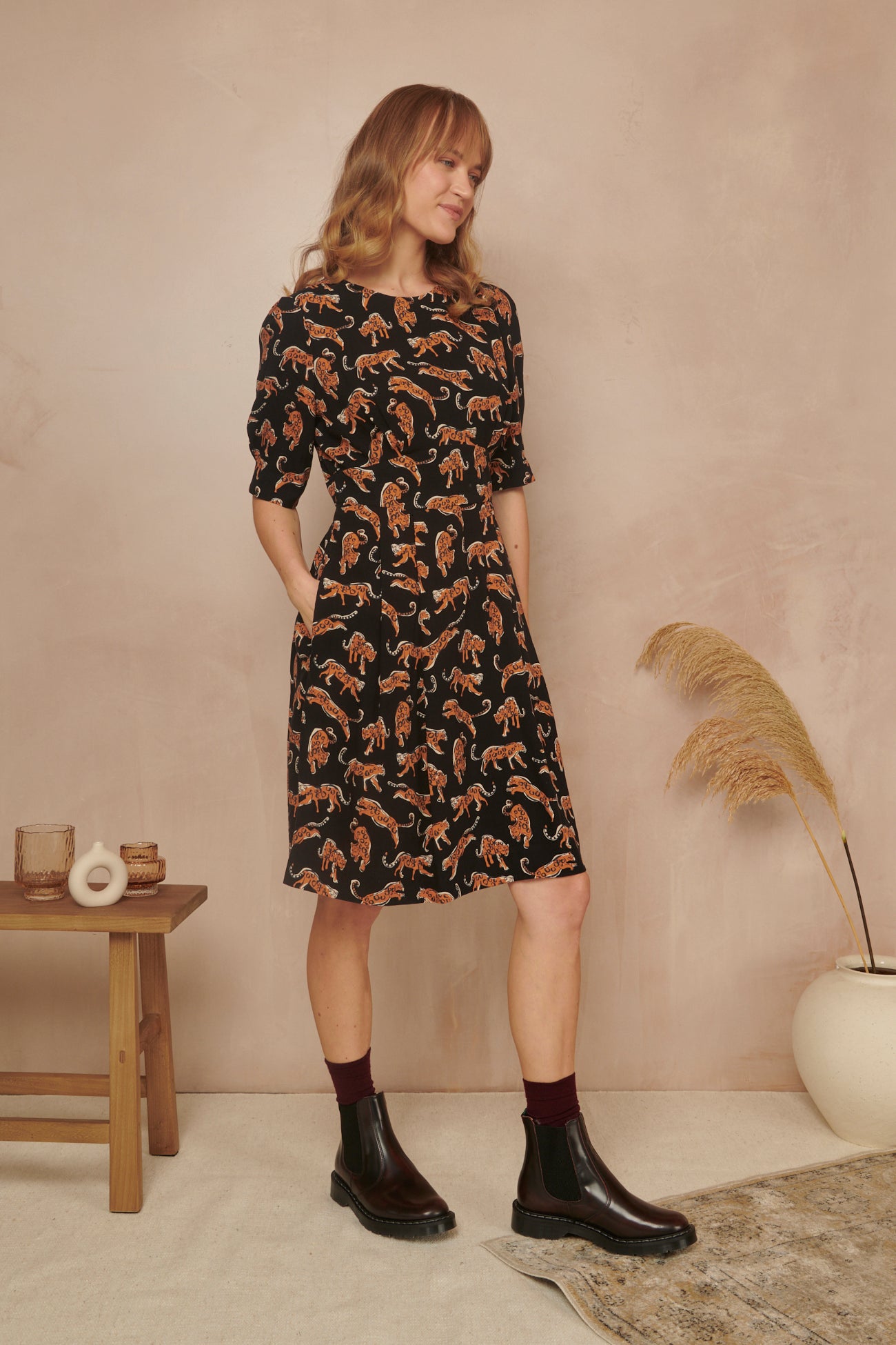 Image of Meredith Leaping Leopards Dress Autumn/Winter 2023 - Dress