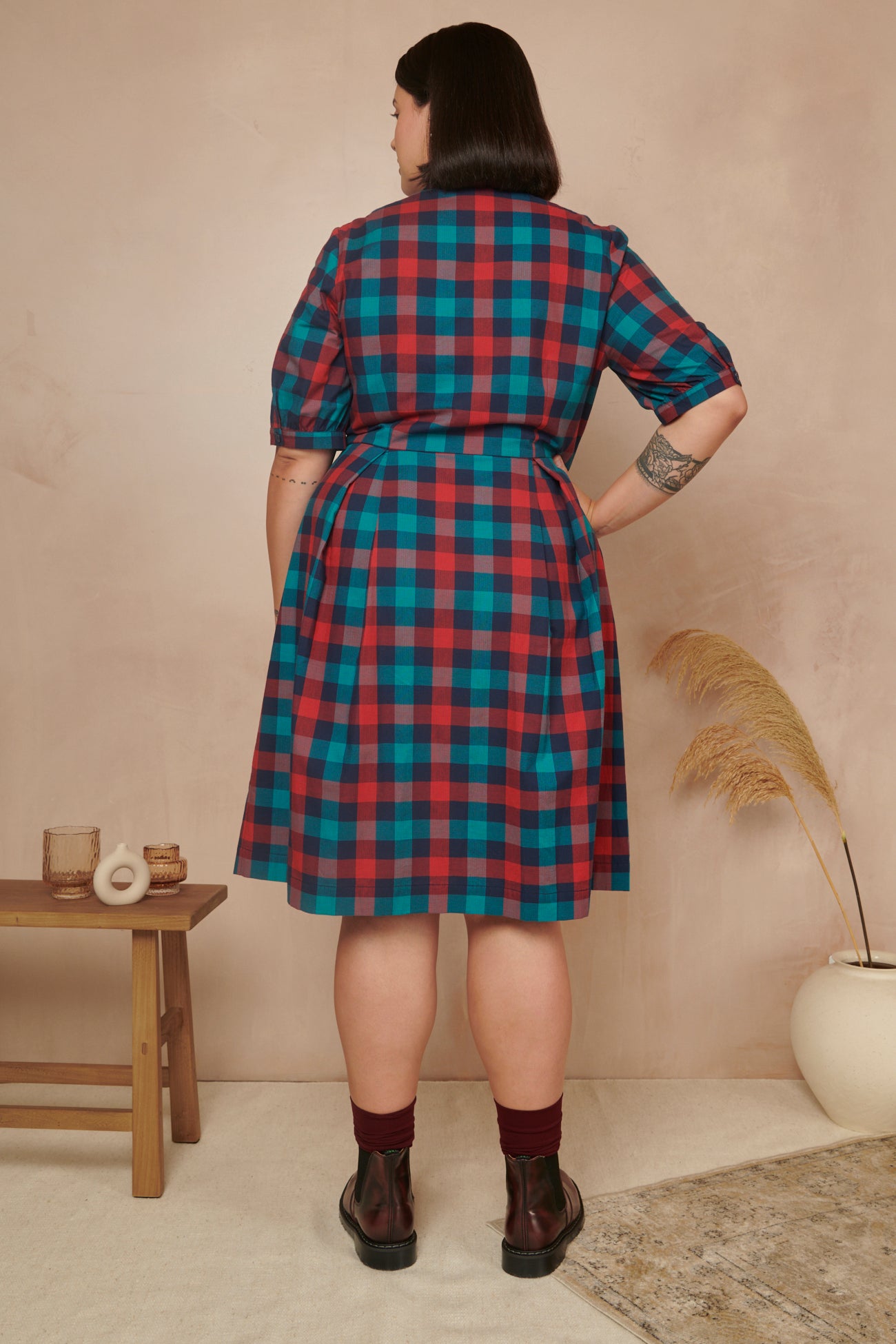 Image of Stella Jewel Check Shirt Dress Autumn/Winter 2023 - Dress