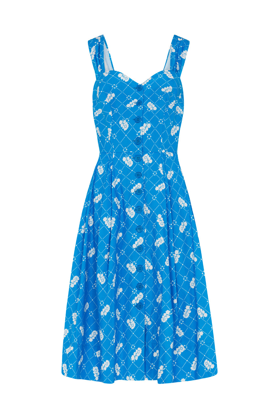 Image of Jenny Blue Kitchen Floral Dress Spring/Summer 2023 - Dress