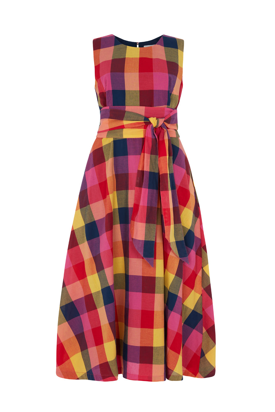 Image of Roberta Jaipur Plaid Dress Carryover - Dress