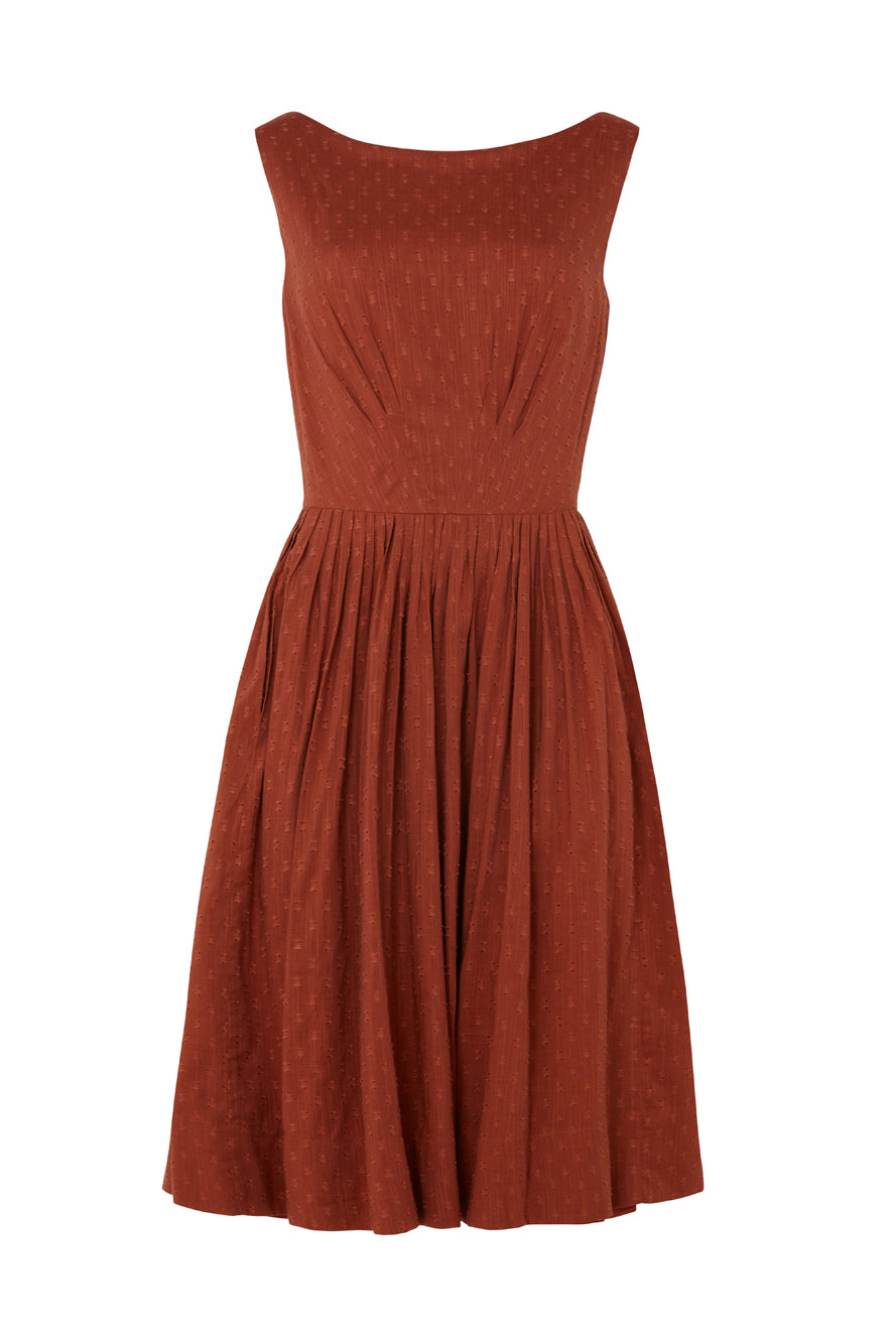 Image of Abigail Viscose Dobby Cinnamon Dress Long Autumn/Winter 2023 - Dress