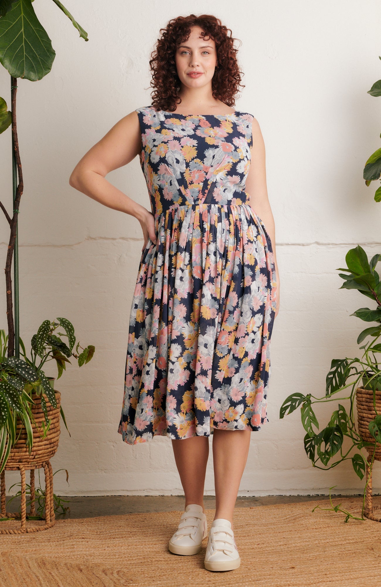 Image of ABIGAIL SUMMER MARIGOLDS DRESS LONG - NON RETURNABLE SAMPLE ARCHIVE SS - Dress