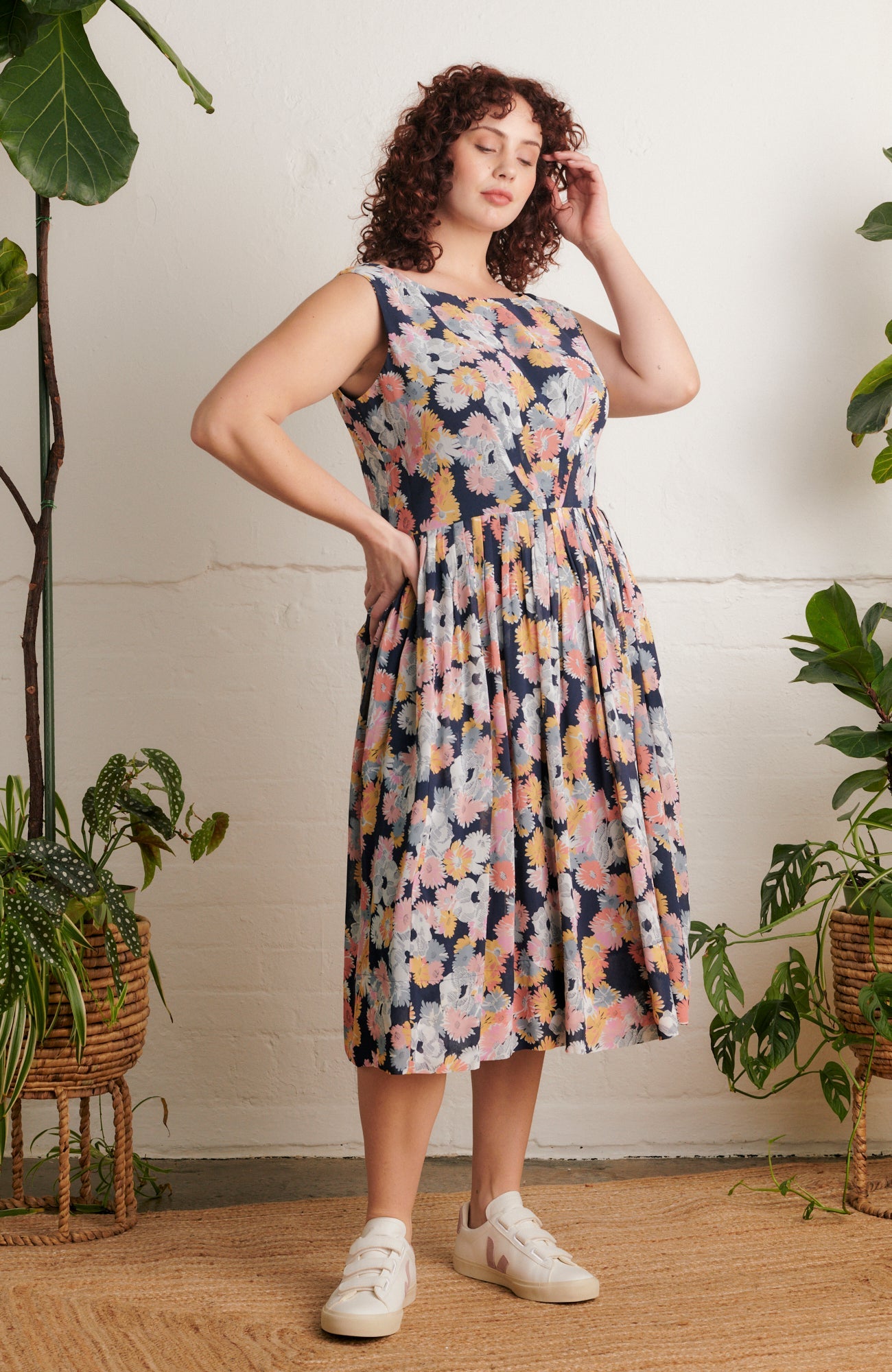 Image of ABIGAIL SUMMER MARIGOLDS DRESS LONG - NON RETURNABLE SAMPLE ARCHIVE SS - Dress