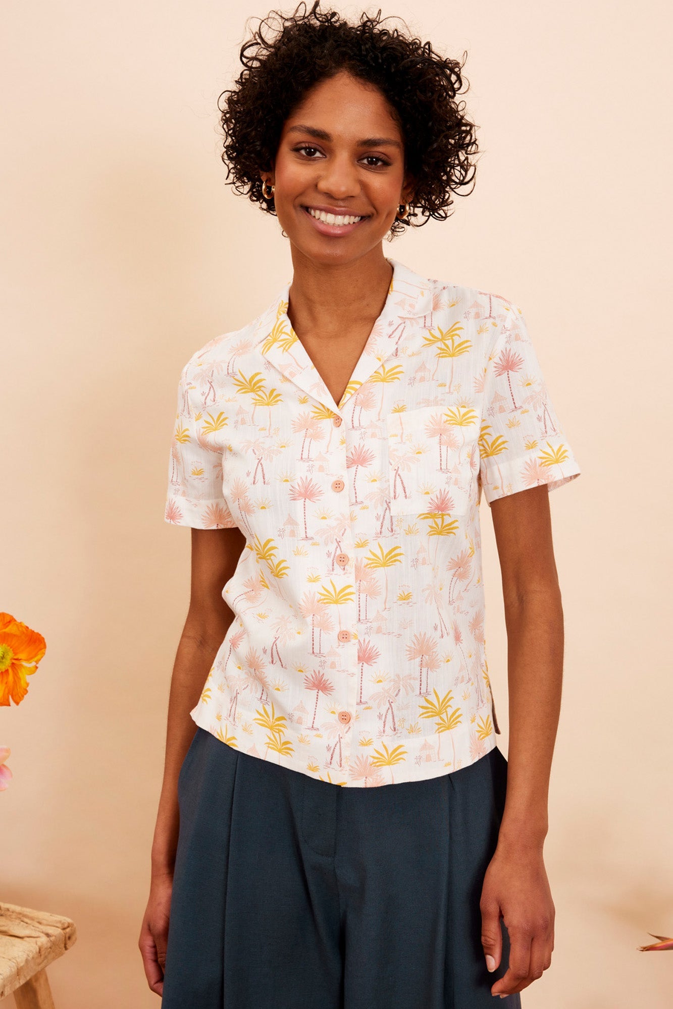 Image of ALANA SUNRISE BEACH SHIRT - NON RETURNABLE SAMPLE SAMPLE SALE - Top