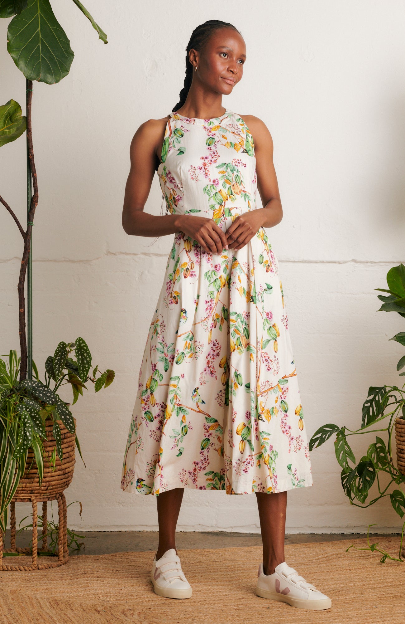 Image of Alyssa Gardenia Bird Dress Carryover - Dress