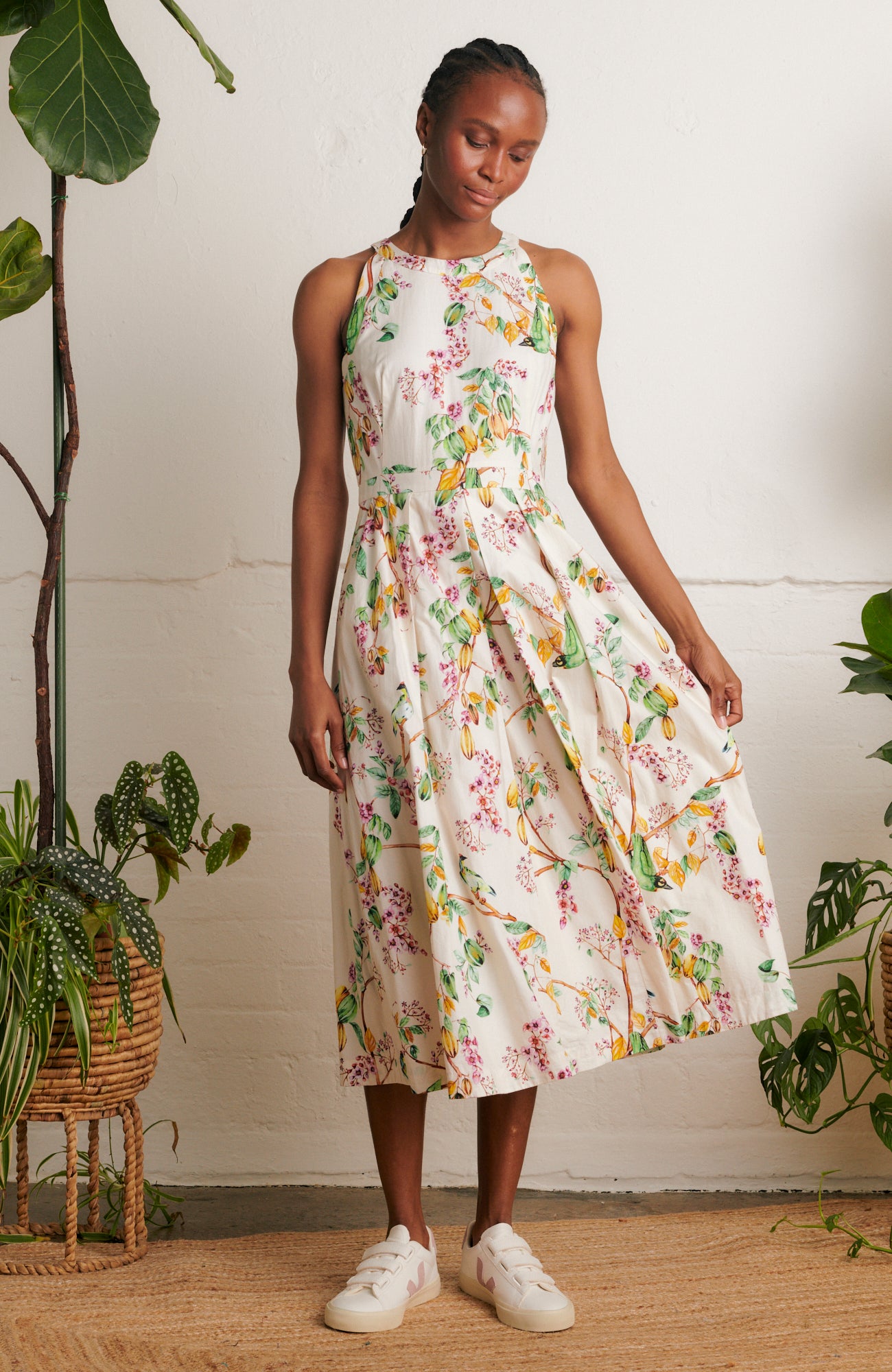 Image of Alyssa Gardenia Bird Dress Carryover - Dress