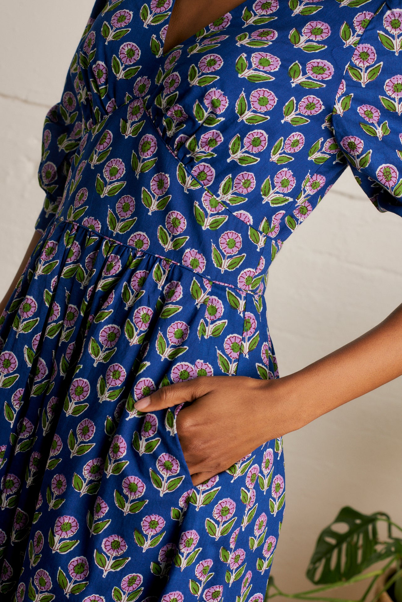 Image of Amelia Aster Block Print Dress Spring/Summer 2024 - Dress