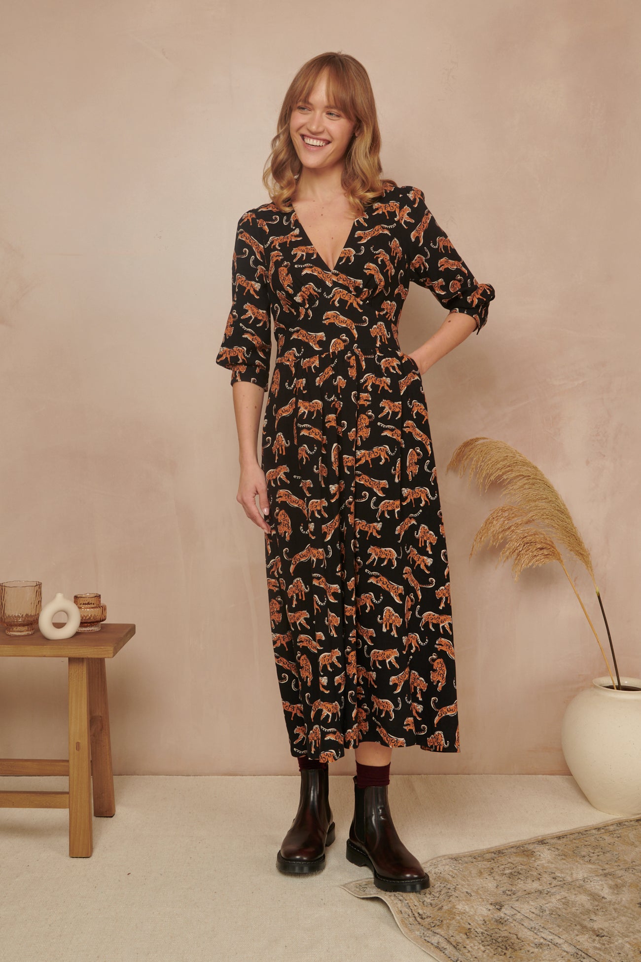 Image of Amelia Leaping Leopards Dress Autumn/Winter 2023 - Dress