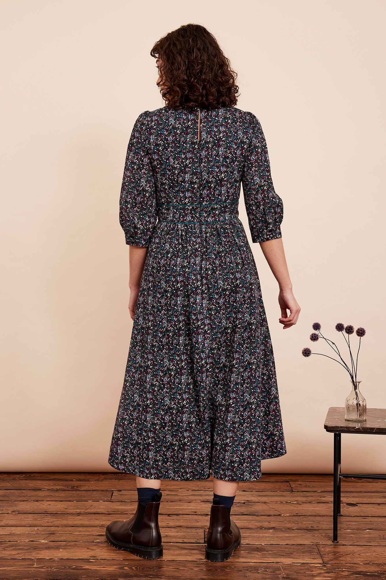 Image of AMELIA MIDNIGHT DITSY DRESS - NON RETURNABLE SAMPLE ARCHIVE SS - Dress