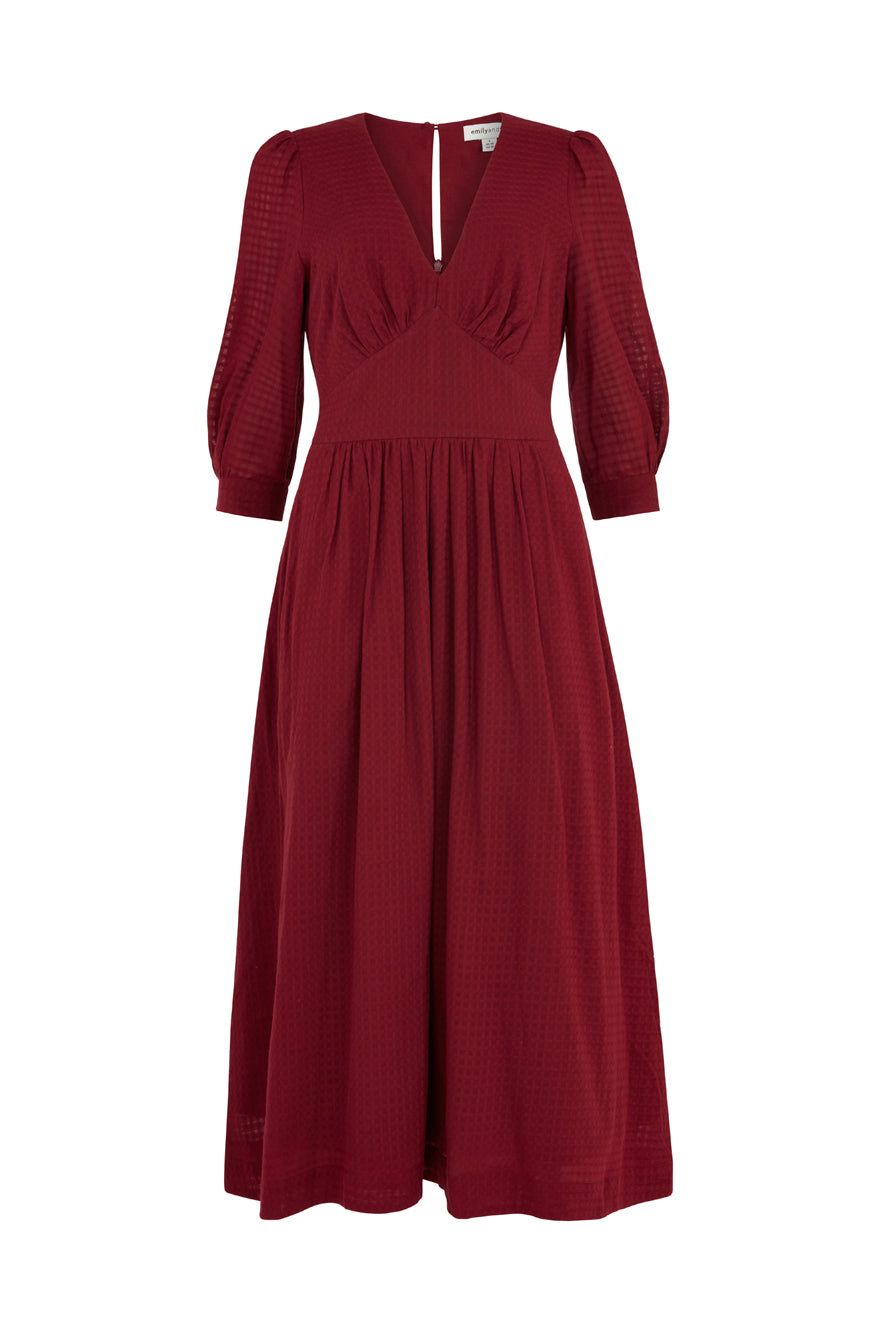 Image of Amelia Mulberry Lattice Dress Autumn/Winter 2023 - Dress