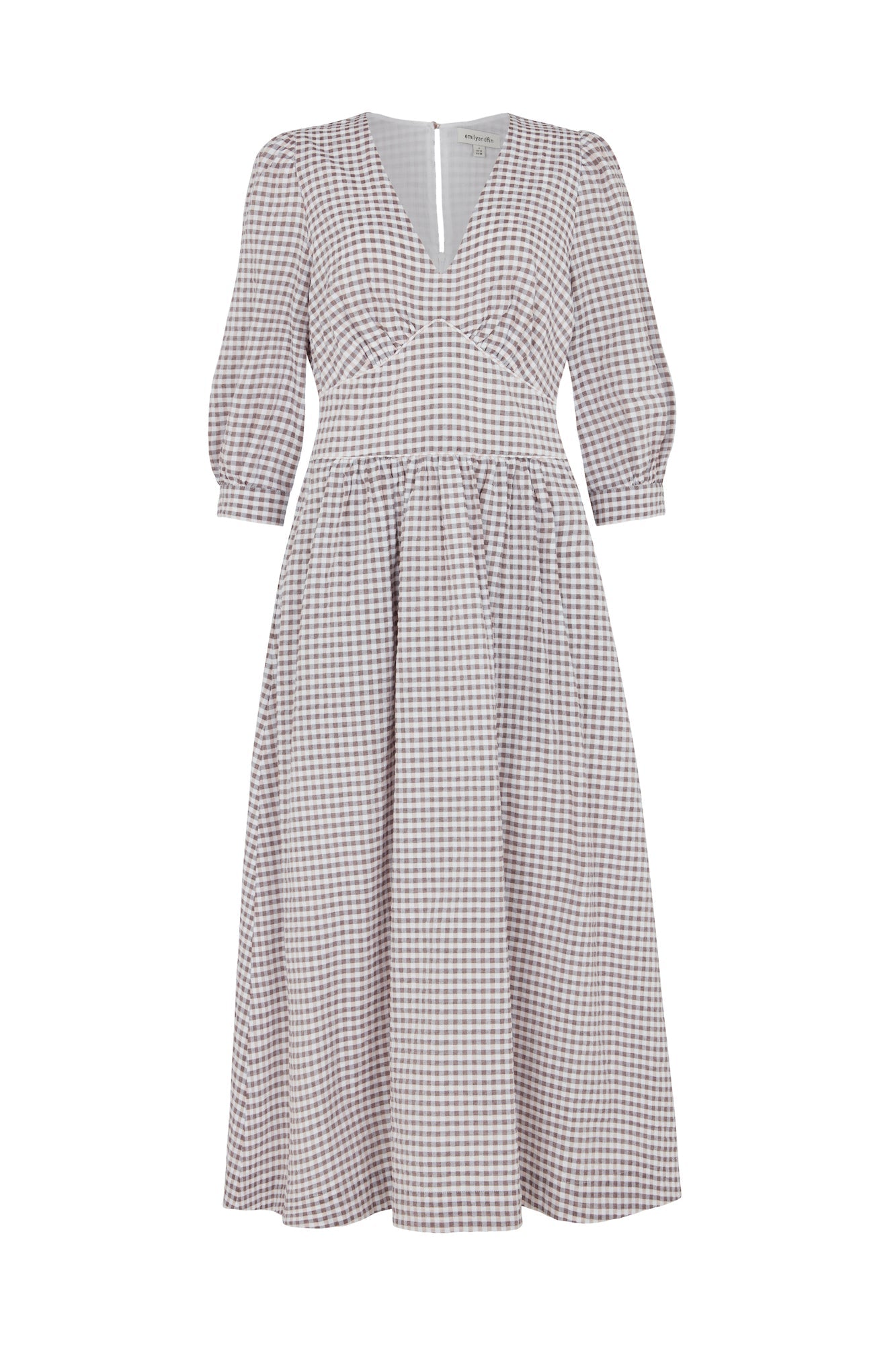 Image of AMELIA PARMA VIOLET GINGHAM DRESS - NON RETURNABLE SAMPLE ARCHIVE SS - Dress