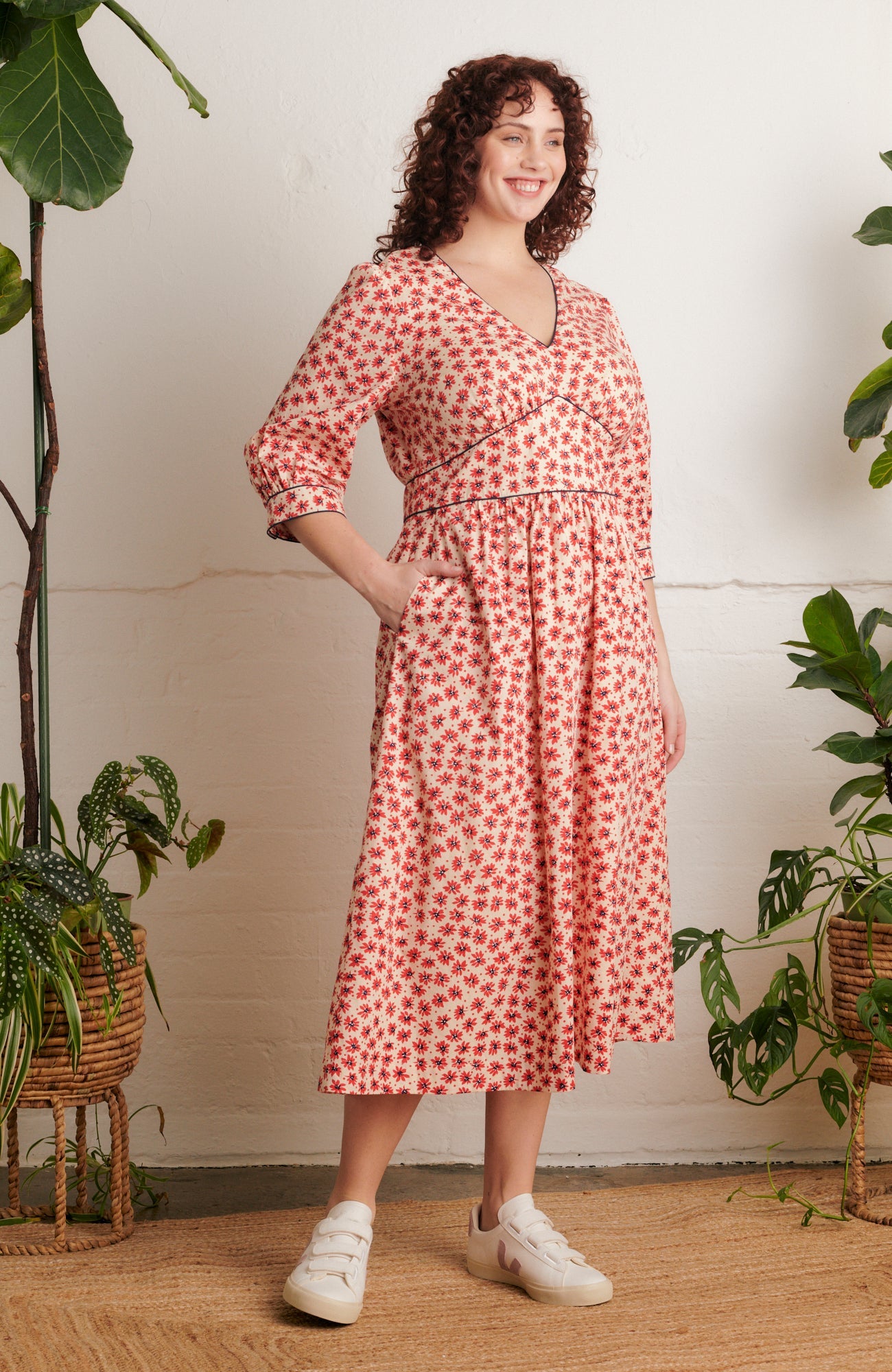 Image of AMELIA WILD POPPY DRESS - NON RETURNABLE SAMPLE ARCHIVE SS - Dress