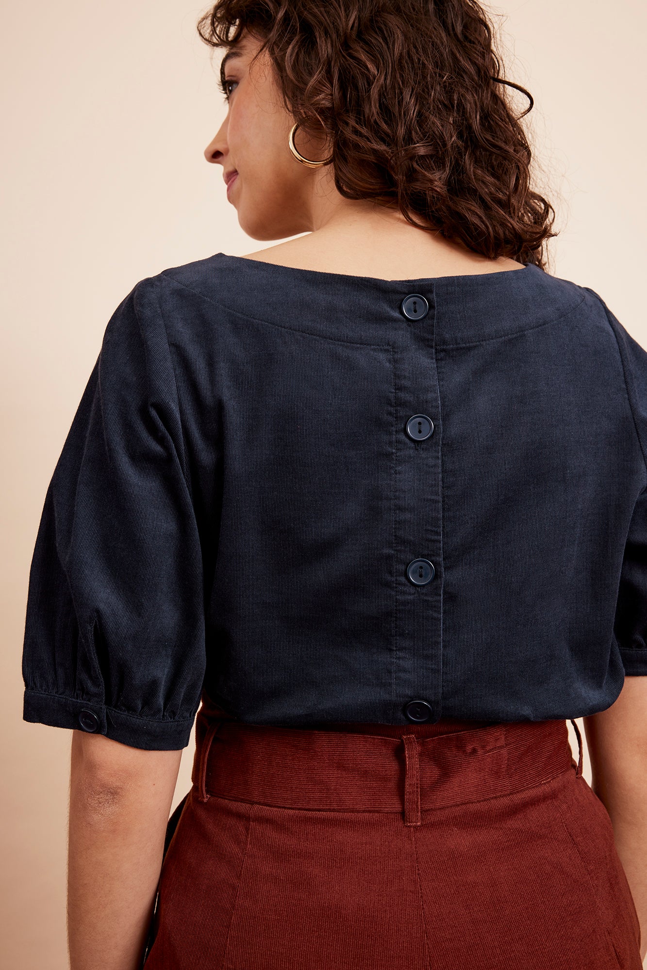 Image of Ava Needlecord Indigo Top Autumn/Winter 2024 - Top