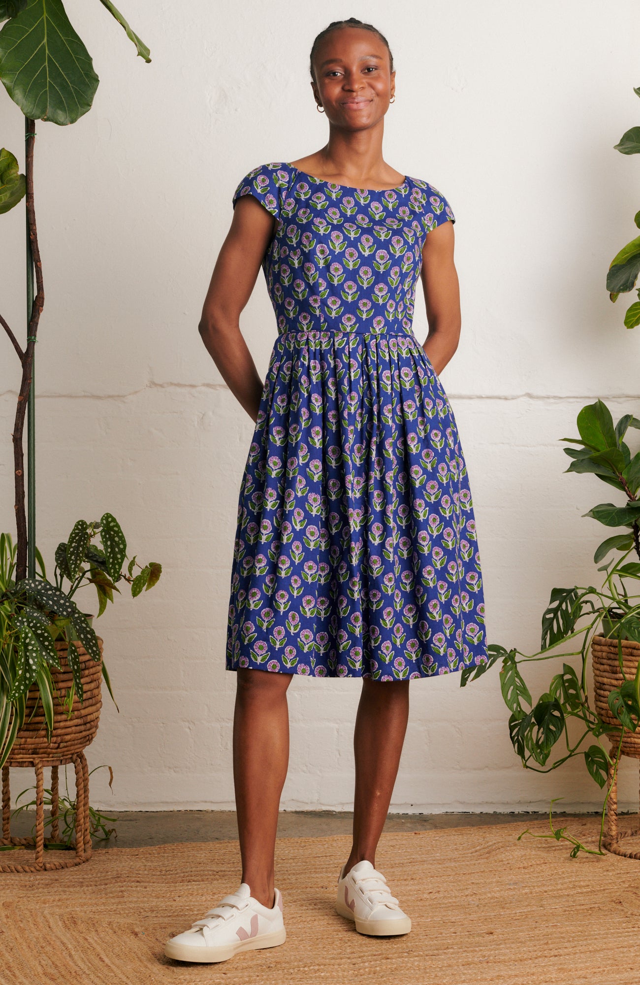 Image of Claudia Aster Block Print Dress Spring/Summer 2024 - Dress