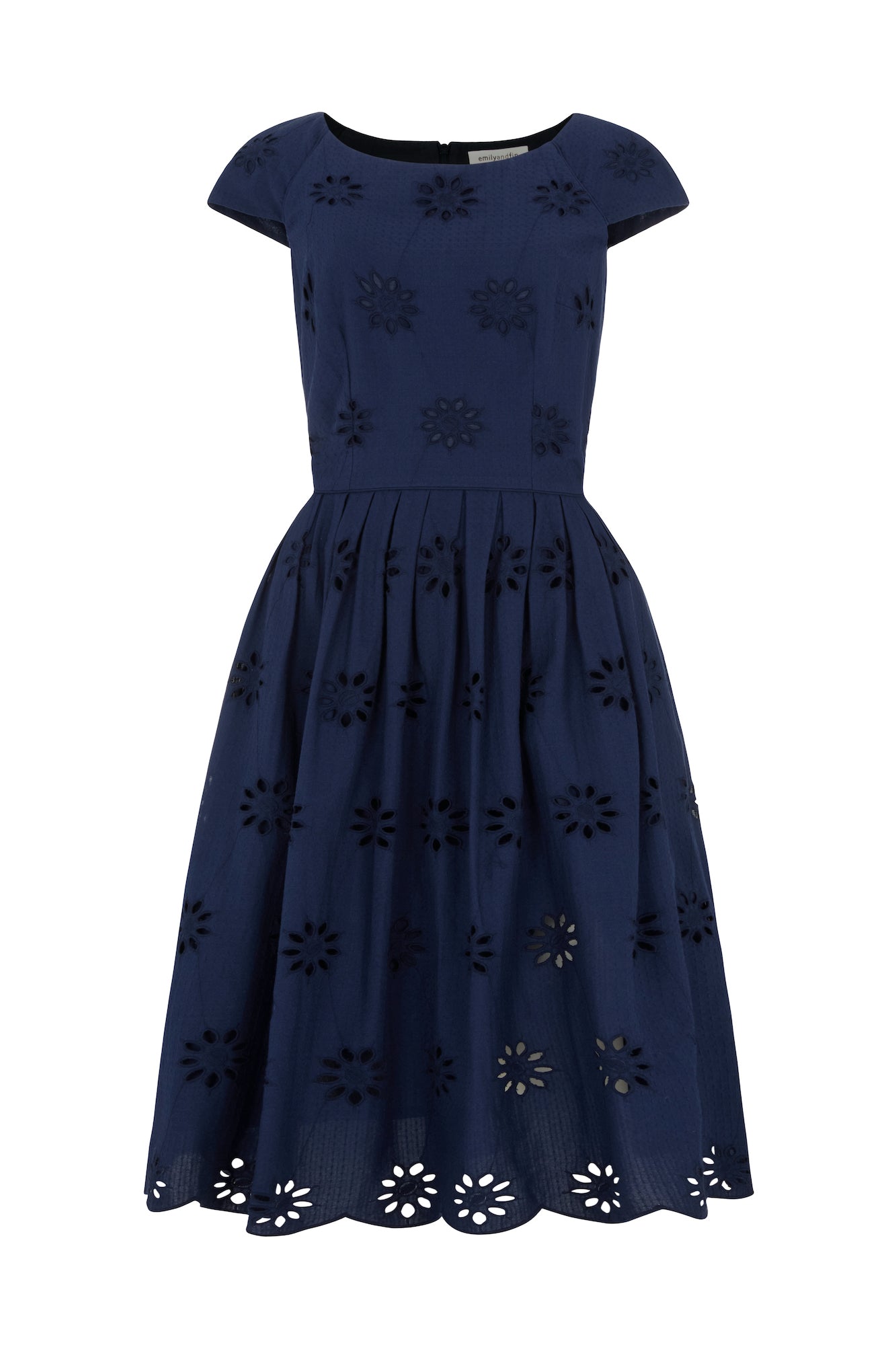 Image of Claudia Floral Broderie Ink Navy Dress Spring/Summer 2024 - Dress