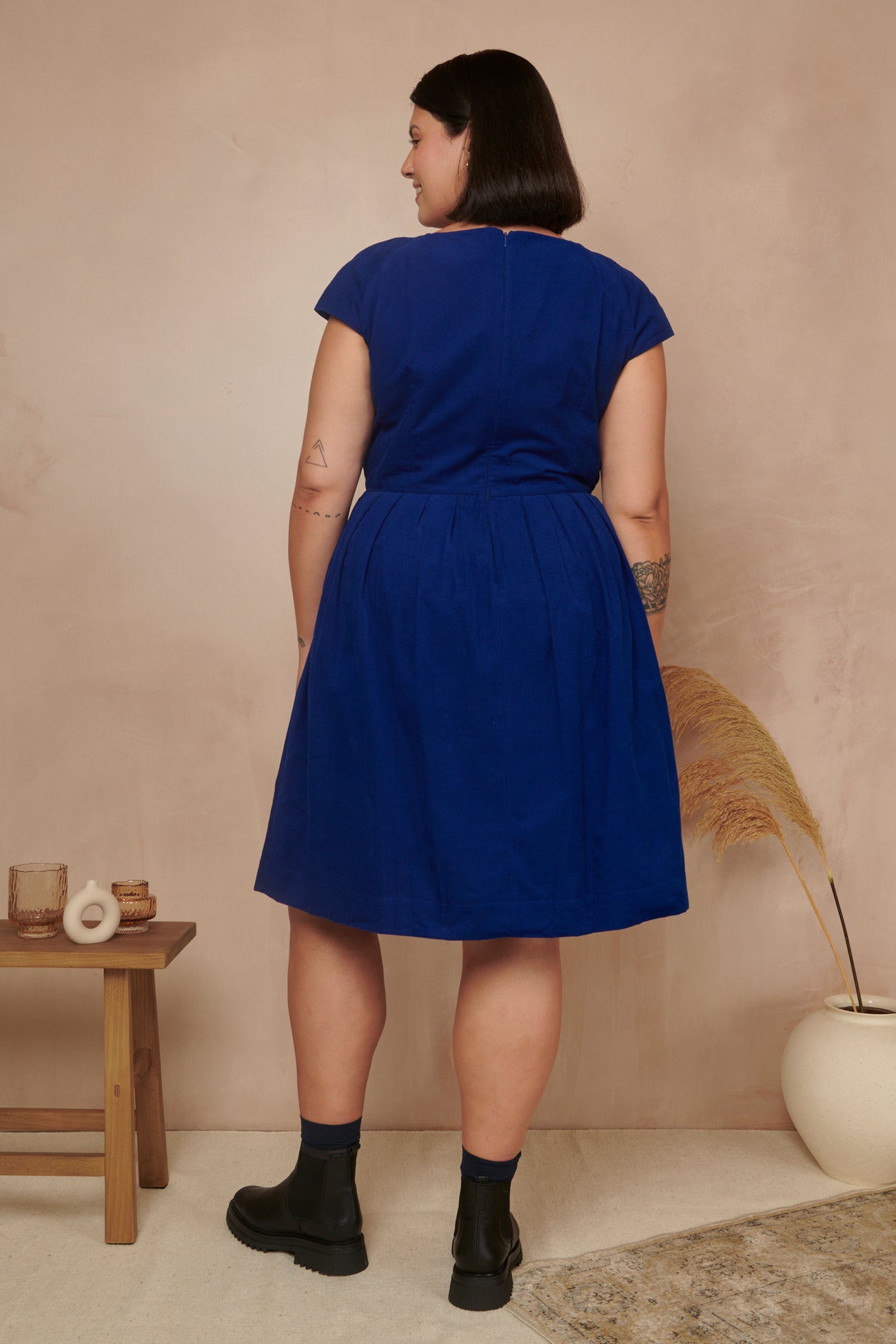 Image of Claudia Needlecord Cobalt Blue Dress Autumn/Winter 2023 - Dress