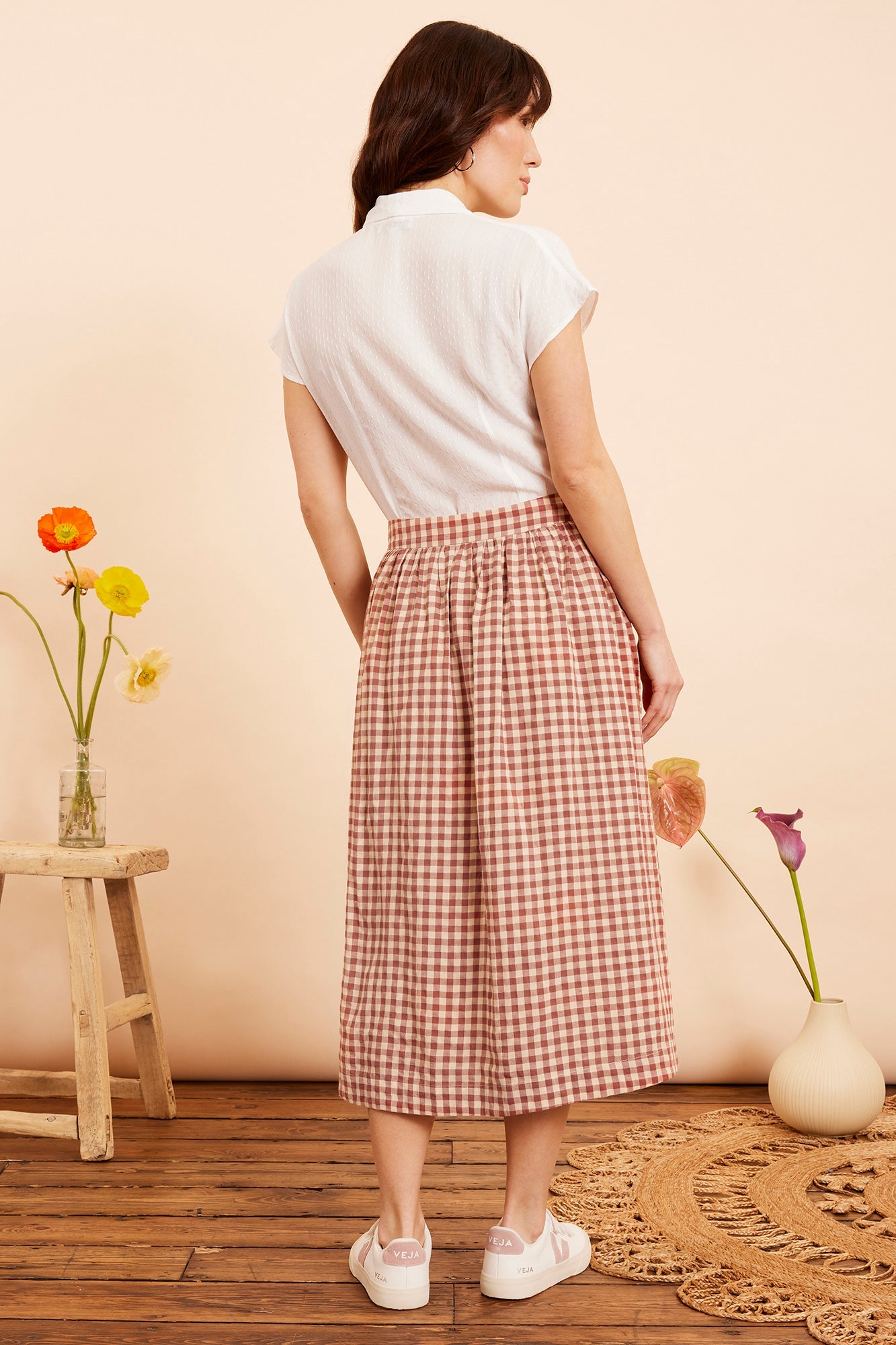 Image of DAISY AMBER CHECK SKIRT - NON RETURNABLE SAMPLE SAMPLE SALE - Skirt