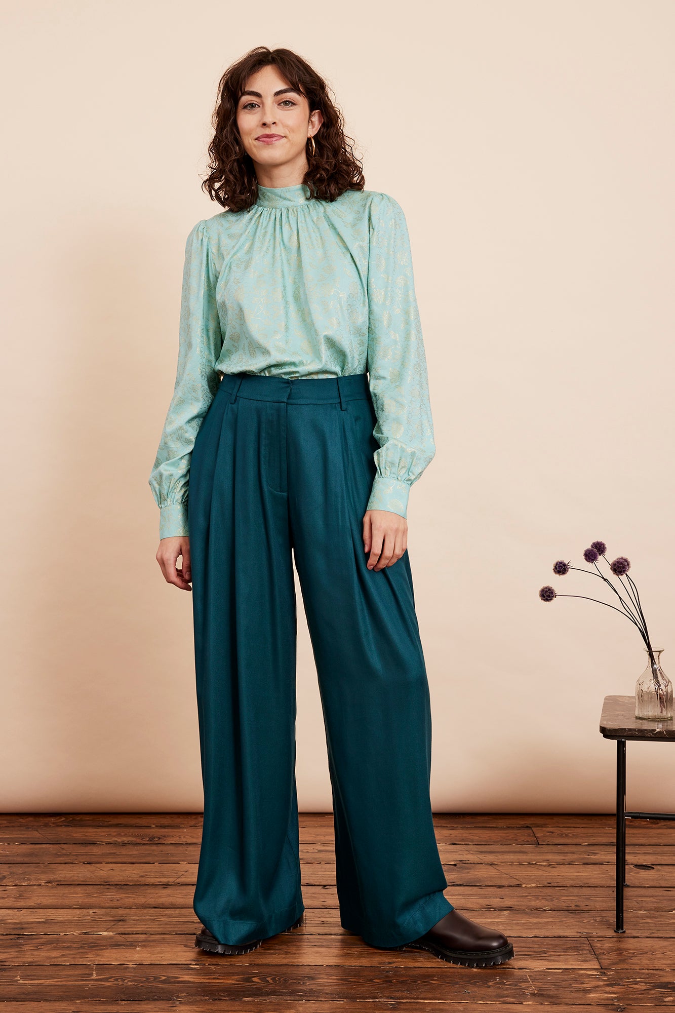 Image of Mabel Atlantic Teal Trouser Autumn/Winter 2024 - Trouser