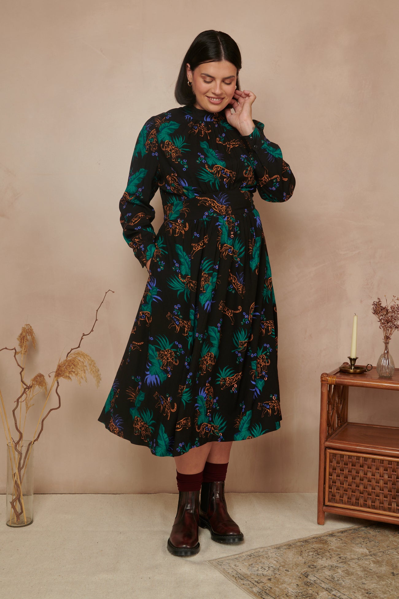 Image of Daphne Midnight Leopard Dress Autumn/Winter 2023 - Dress