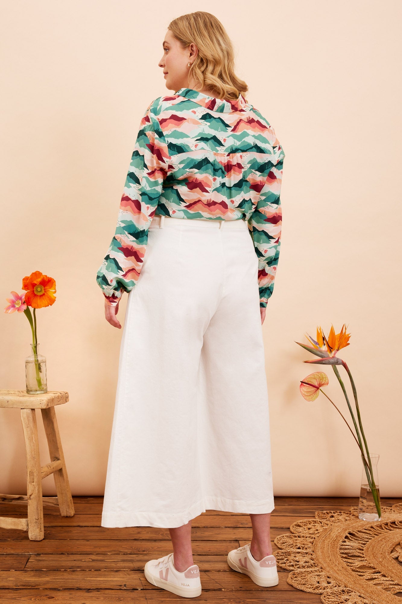 Image of EDIE SUNSET MOUNTAIN BLOUSE - NON RETURNABLE SAMPLE SAMPLE SALE - Top