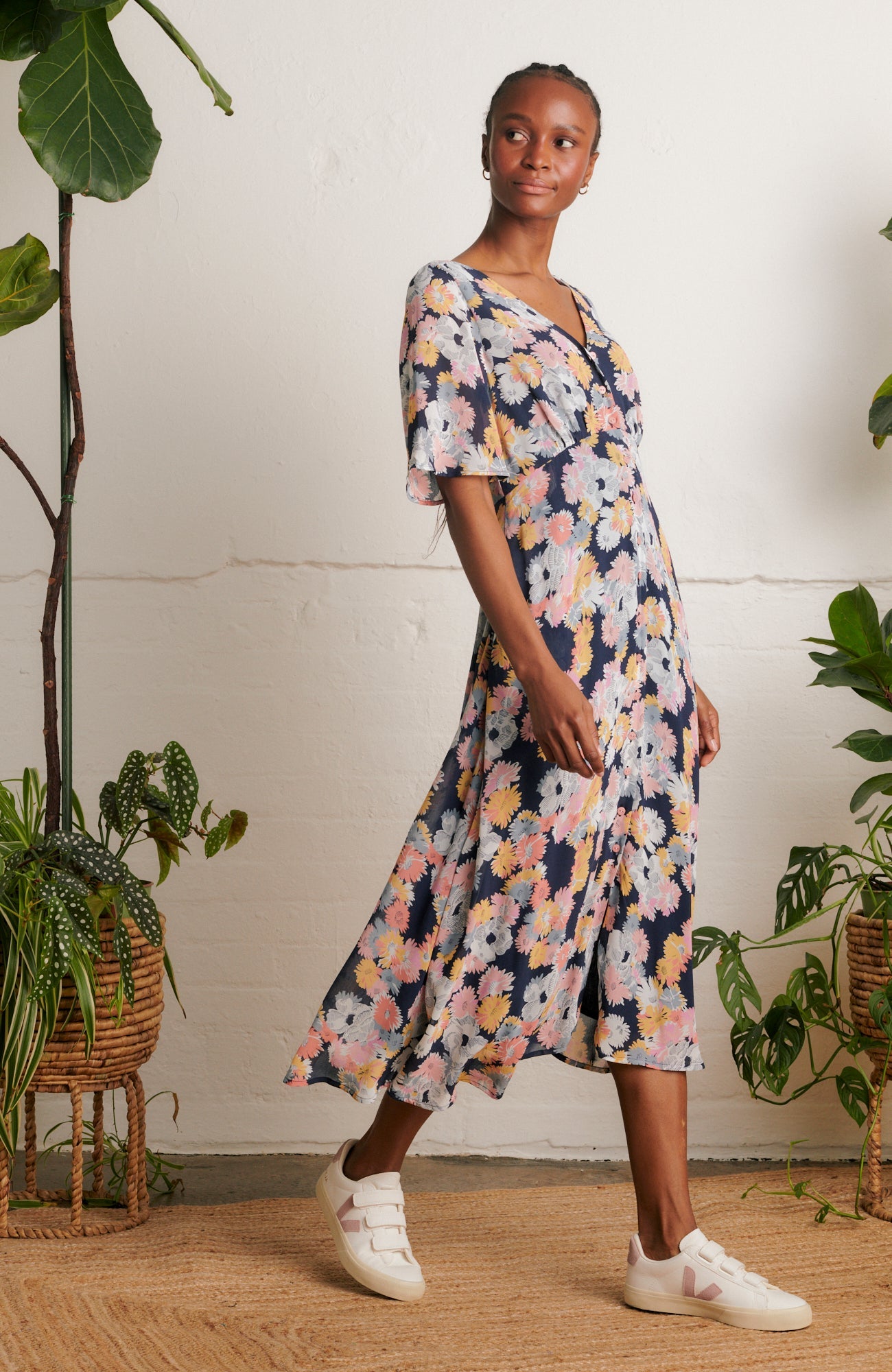 Image of FLEUR SUMMER MARIGOLDS DRESS - NON RETURNABLE SAMPLE SAMPLE SALE -