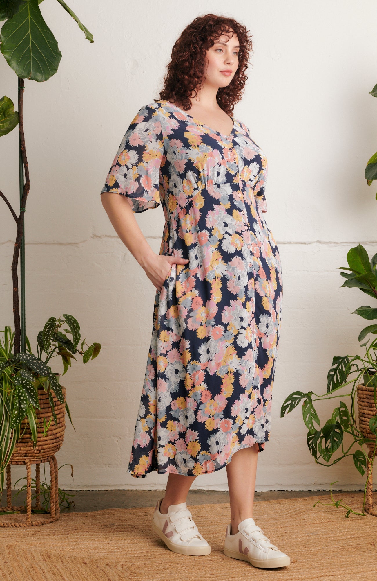 Image of FLEUR SUMMER MARIGOLDS DRESS - NON RETURNABLE SAMPLE SAMPLE SALE -