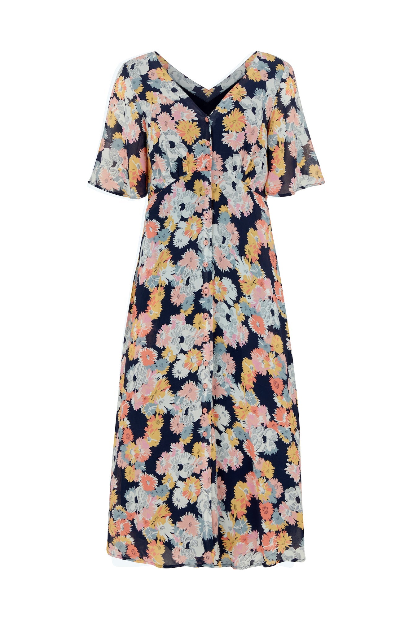 Image of FLEUR SUMMER MARIGOLDS DRESS - NON RETURNABLE SAMPLE SAMPLE SALE -