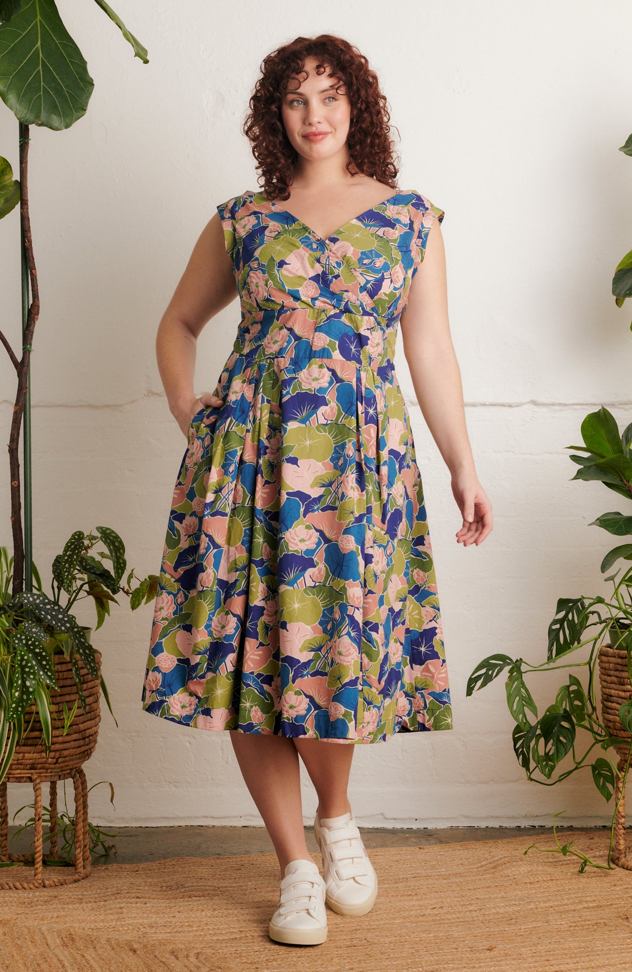 Image of Florence Lotus Flower Dress Carryover - Dress