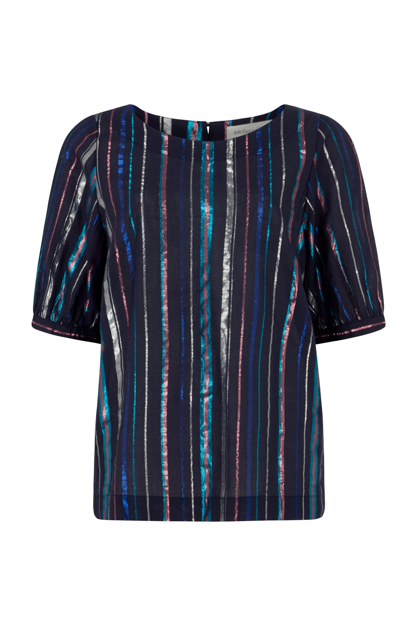 Image of GEORGIA FIESTA LUREX STRIPE TOP - NON RETURNABLE SAMPLE ARCHIVE SS - Top