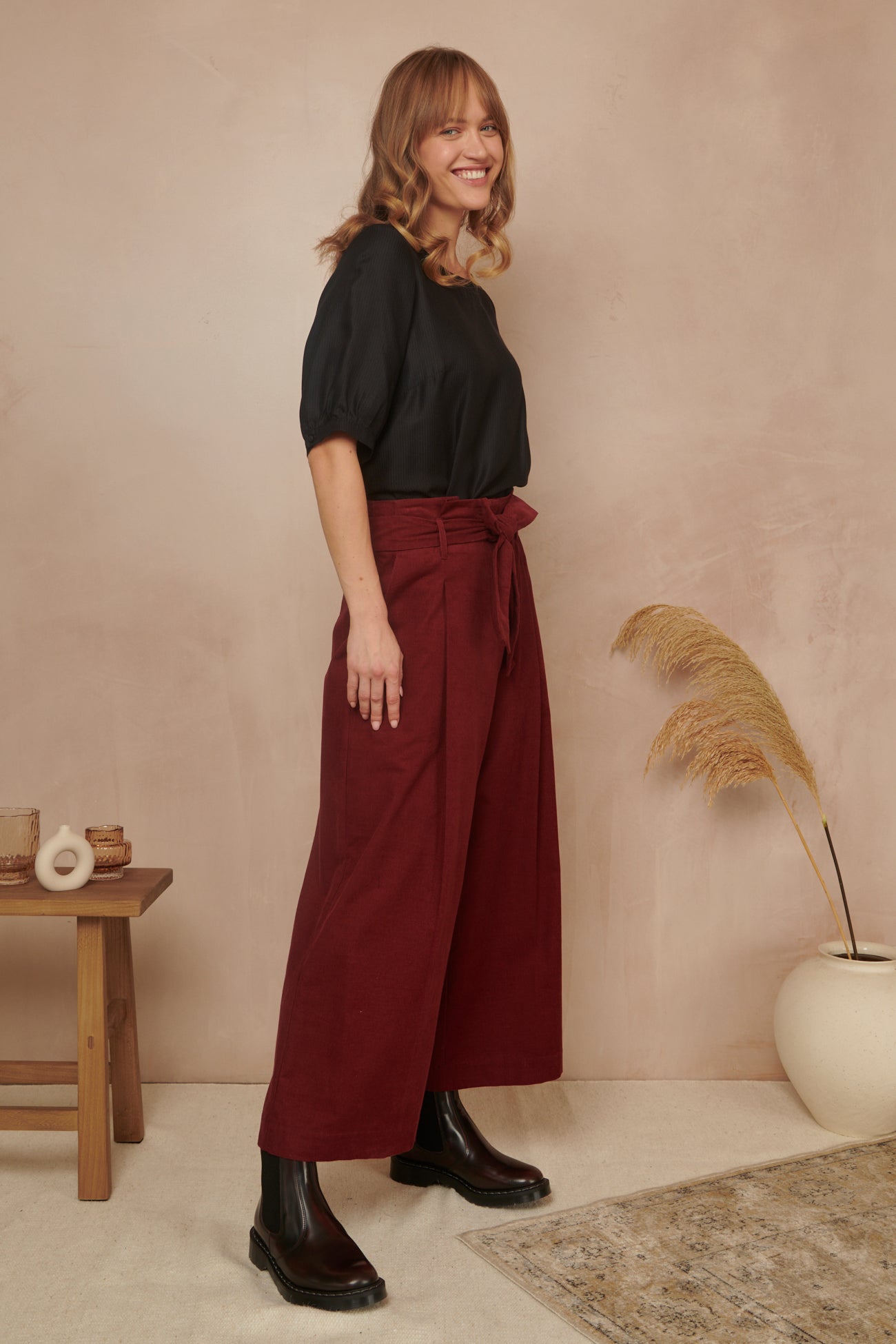 Image of Gilda Needlecord Russet Red Trouser Autumn/Winter 2023 - Trouser