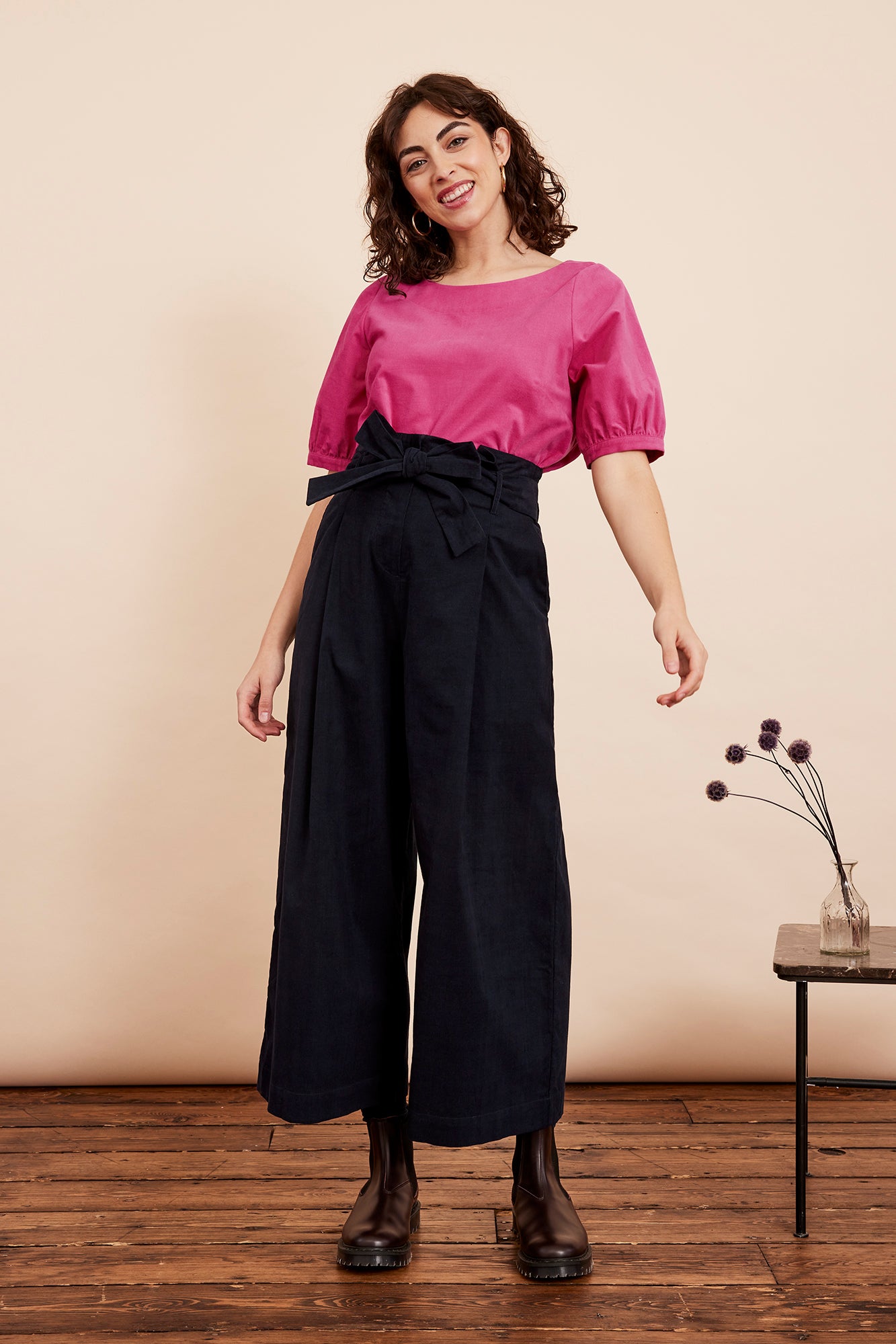 Image of Gilda Needlecord Petrol Blue Trouser Autumn/Winter 2024 - Trouser