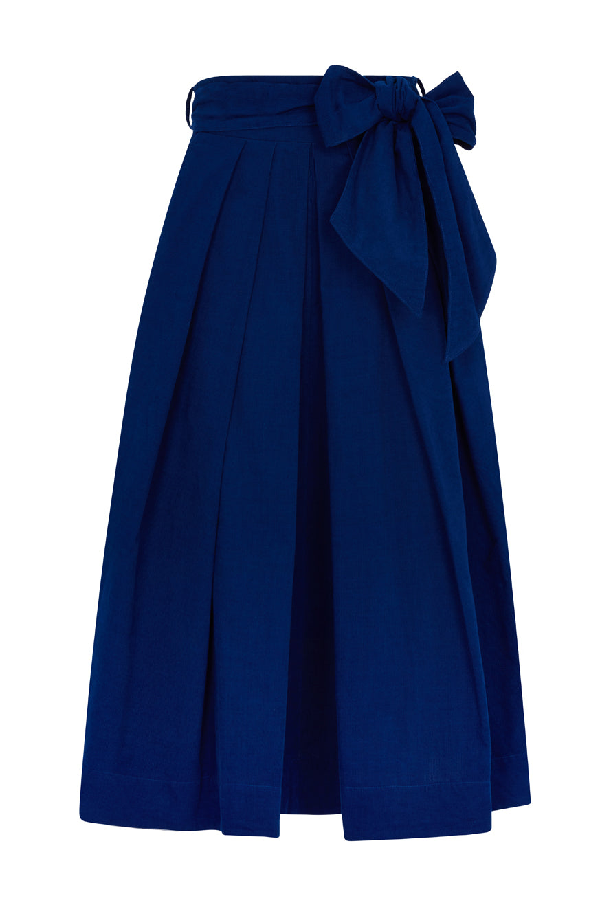 Image of Jemima Needlecord Cobalt Blue Skirt Autumn/Winter 2023 - Skirt