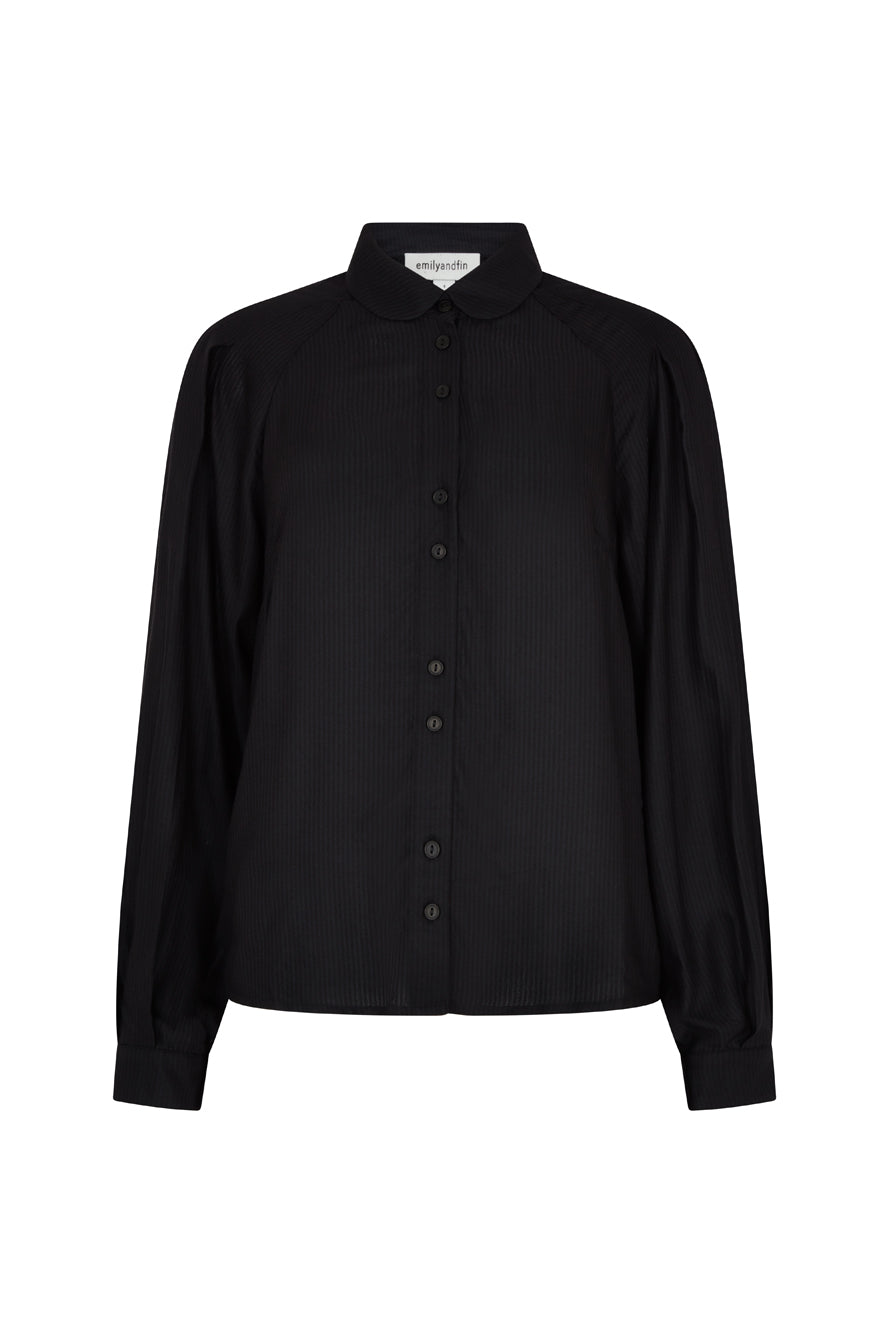 Image of Lita Black Stripe Shirt Autumn/Winter 2023 - Shirt