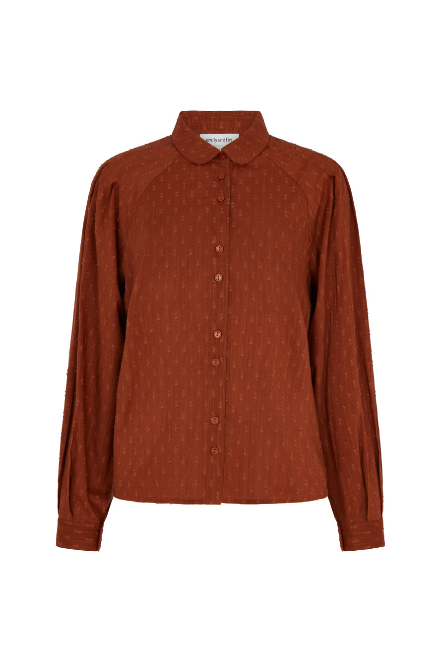 Image of Lita Viscose Dobby Cinnamon Shirt Autumn/Winter 2023 - Shirt