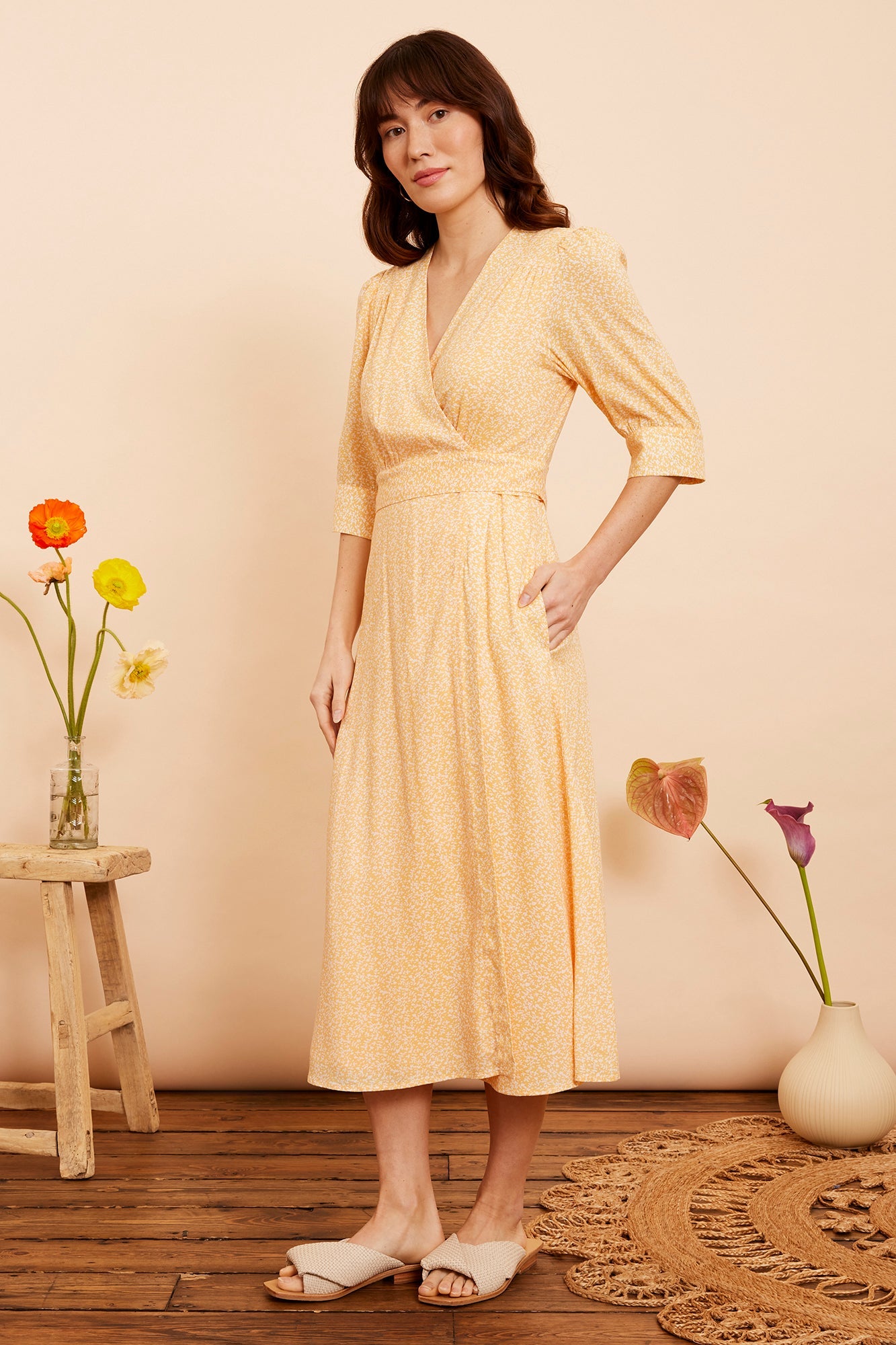 Image of MARIANNA DARJEELING DITSY DRESS - NON RETURNABLE SAMPLE ARCHIVE SS - Dress