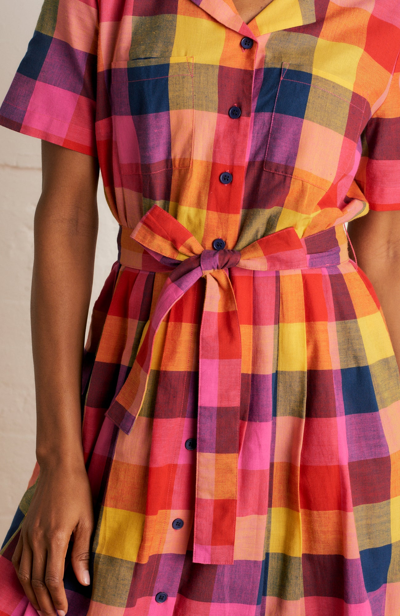 Image of May Jaipur Plaid Dress Carryover - Dress