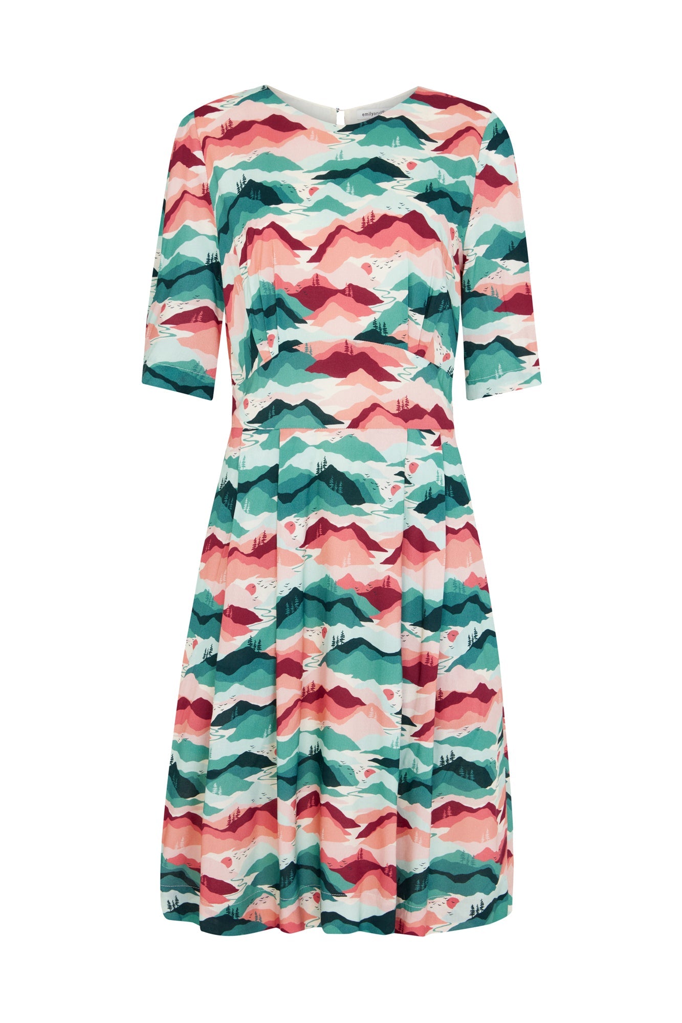 Image of MEREDITH SUNSET MOUNTAIN DRESS - NON RETURNABLE SAMPLE ARCHIVE SS - Dress