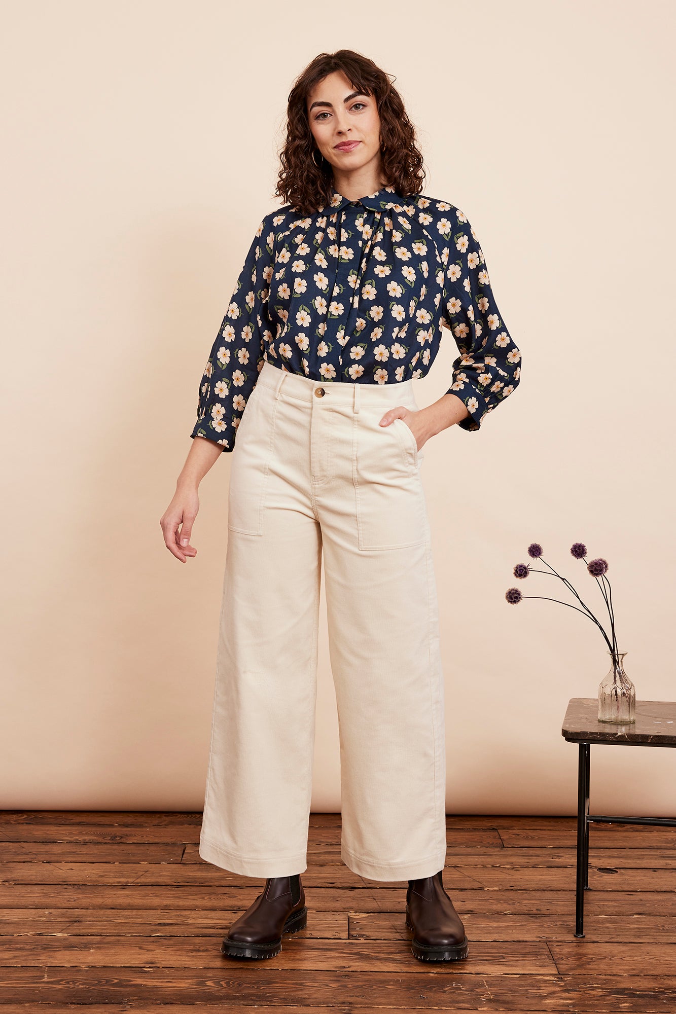 Image of Nora Needlecord Vanilla Trouser Cropped Autumn/Winter 2024 - Trouser