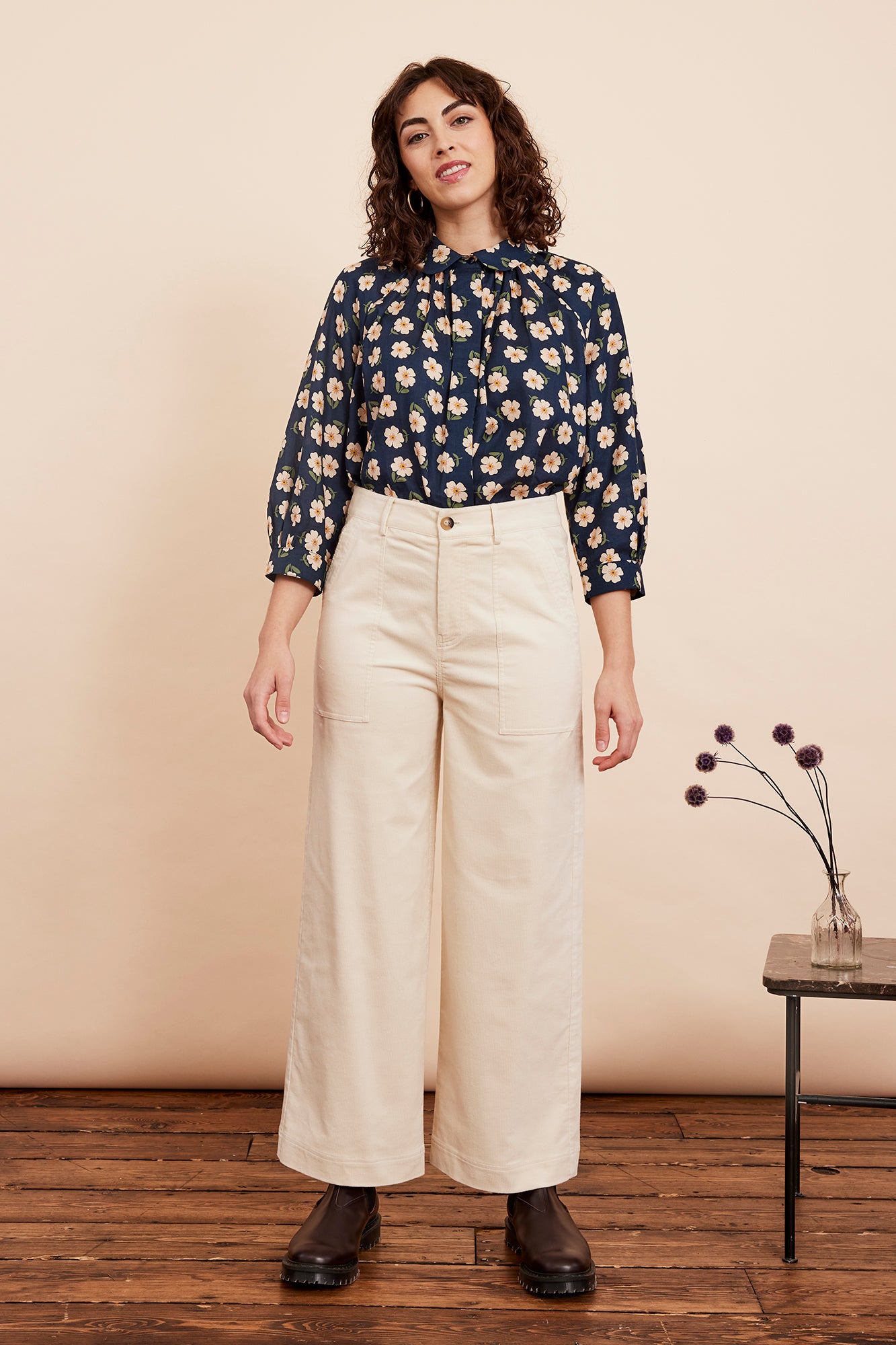 Image of Nora Needlecord Vanilla Trouser Cropped Autumn/Winter 2024 - Trouser