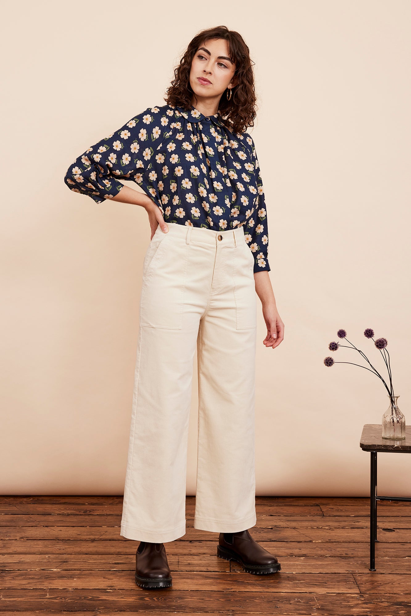 Image of Nora Needlecord Vanilla Trouser Cropped Autumn/Winter 2024 - Trouser