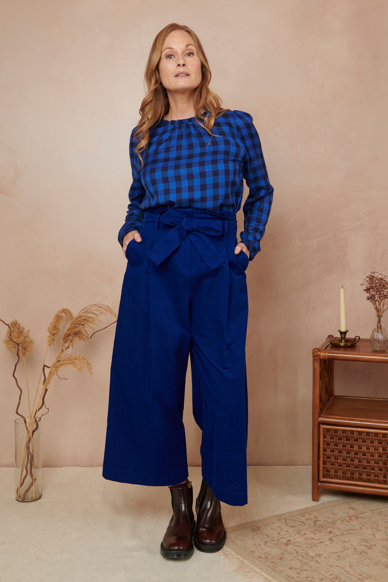 Image of Gilda Needlecord Cobalt Blue Trouser Autumn/Winter 2023 - Trouser