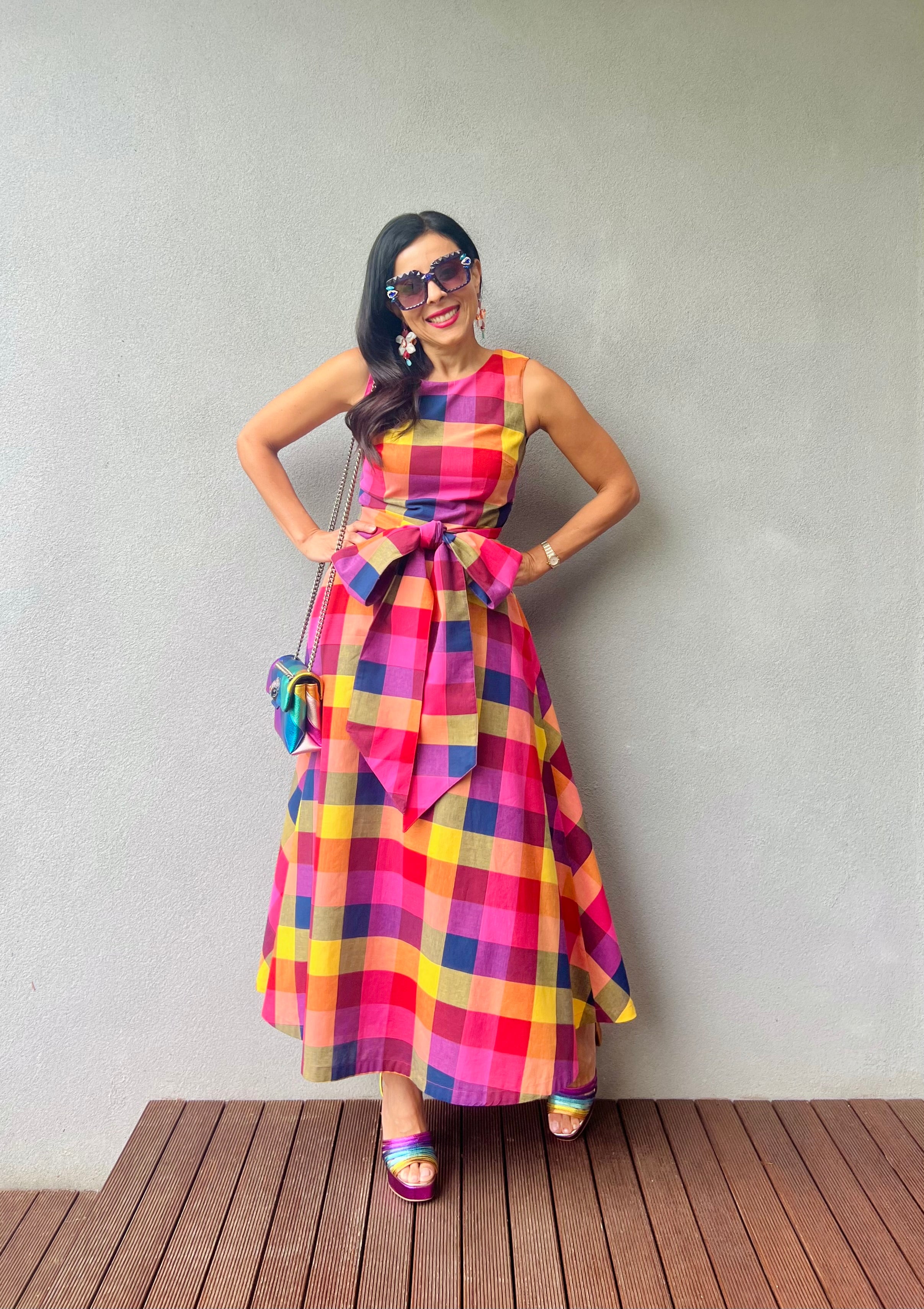 ROBERTA JAIPUR PLAID DRESS - NON RETURNABLE SAMPLE