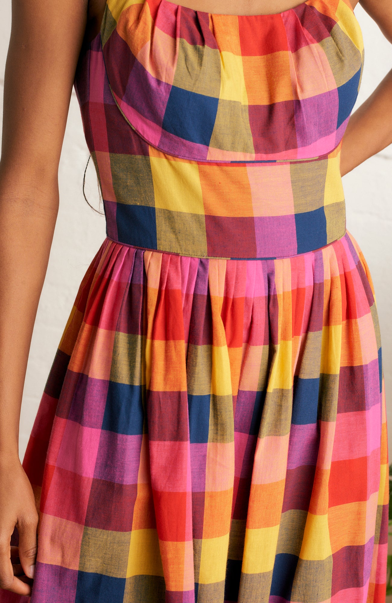 Image of Enid Jaipur Plaid Dress Carryover - Dress