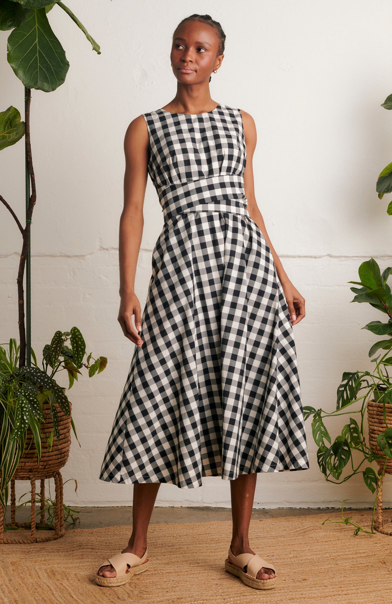 Image of Roberta Monochrome Check Dress Spring/Summer 2024 - Dress