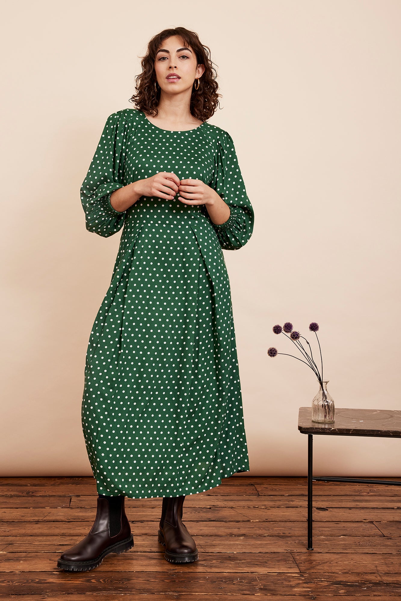 Image of Sable Verdant Green Spot Dress Autumn/Winter 2024 - Dress