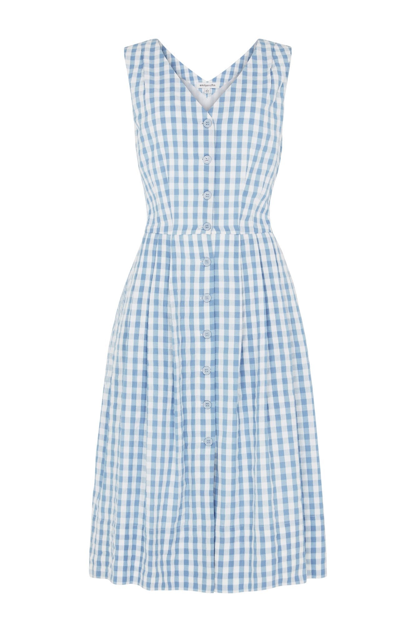 Image of SCARLETT INDIA BLUE CHECK DRESS - NON RETURNABLE SAMPLE ARCHIVE SS - Dress