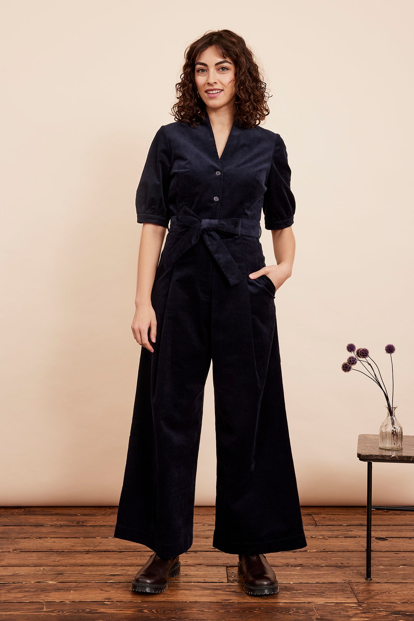 Image of Stella Needlecord Navy Black Jumpsuit Long Autumn/Winter 2024 - Jumpsuit