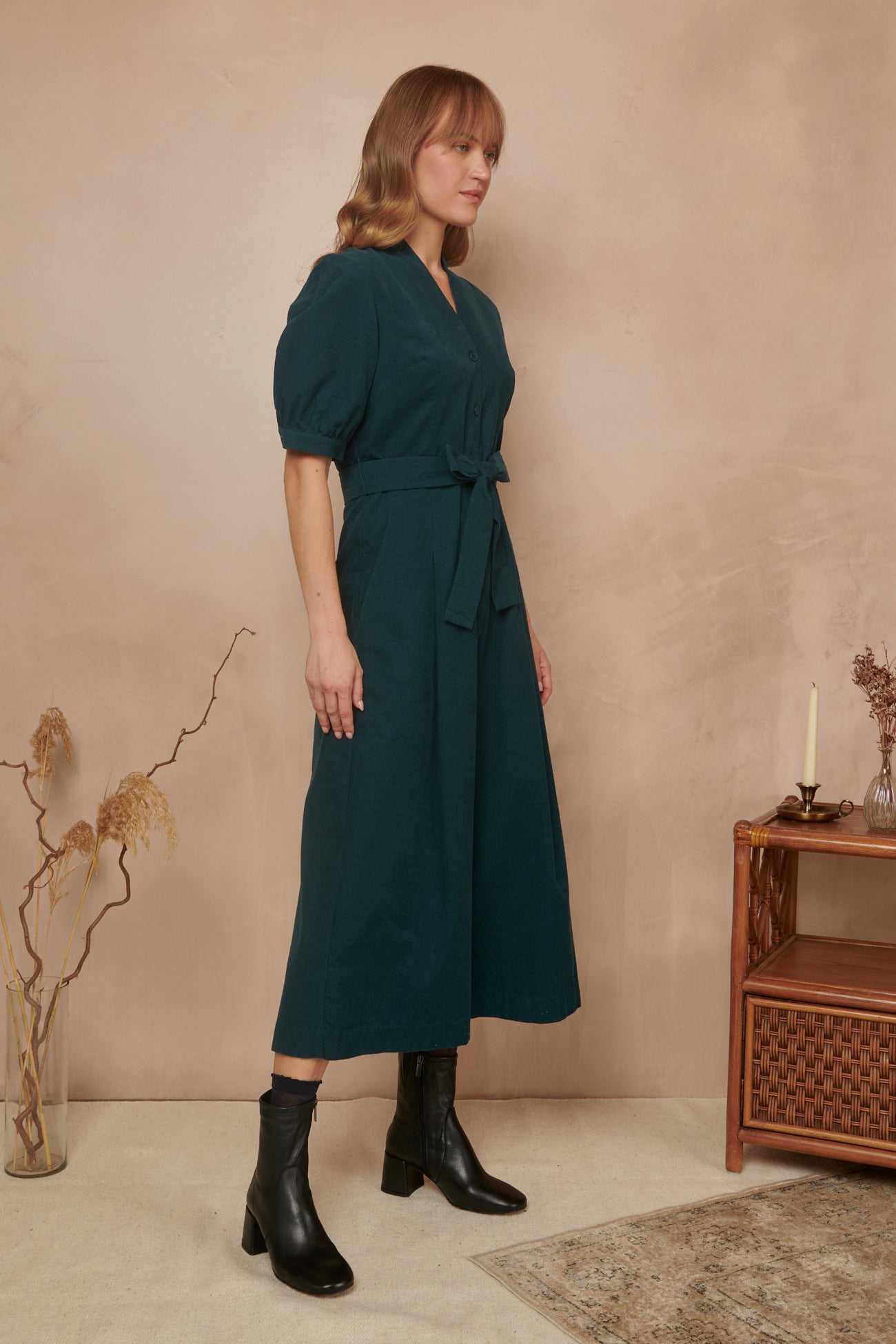 Image of Stella Needlecord Deep Teal Jumpsuit Autumn/Winter 2024 - Jumpsuit